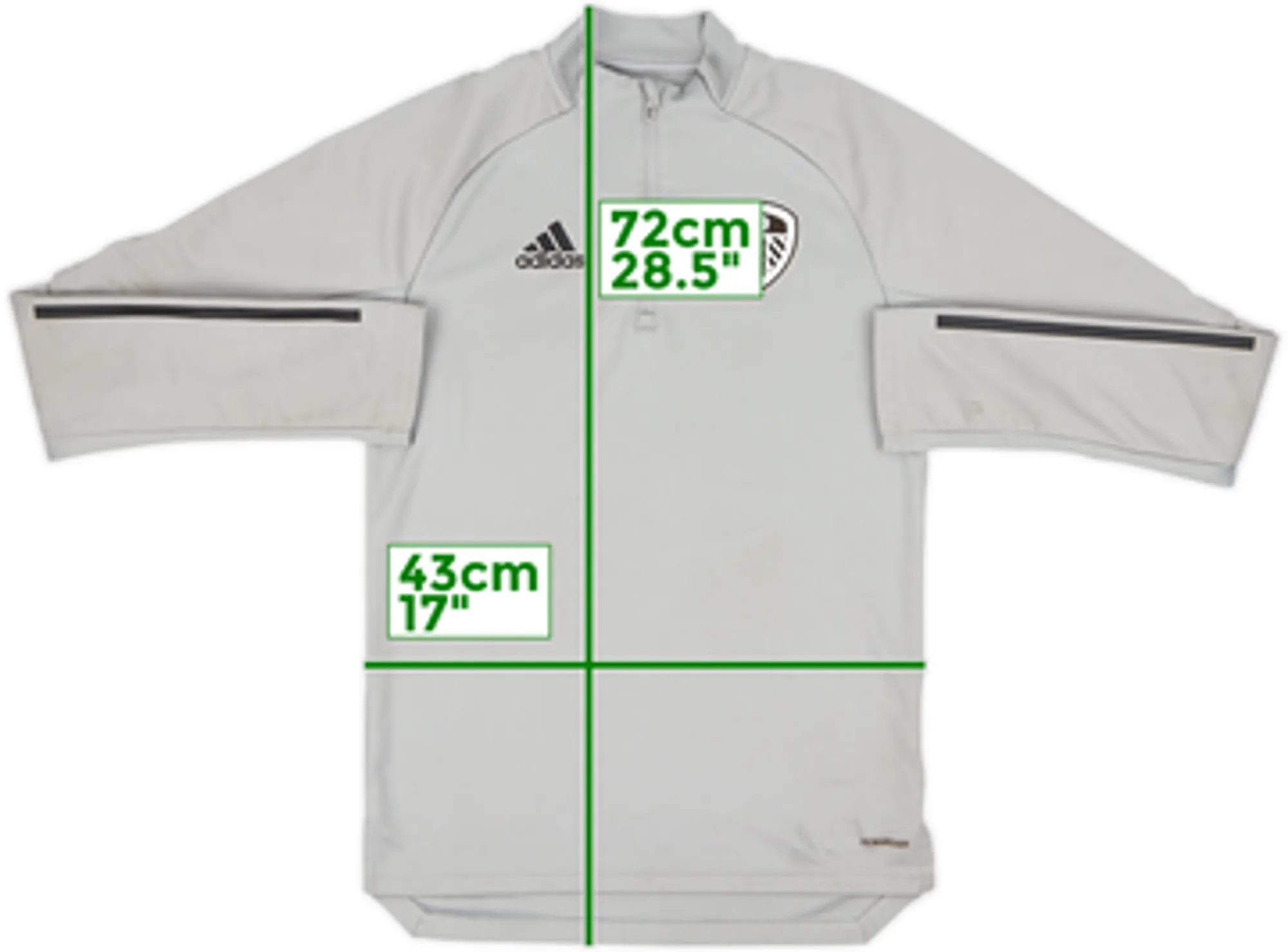 2020-21 Leeds United adidas 1/4 Zip Drill Top - 8/10 - (XS)