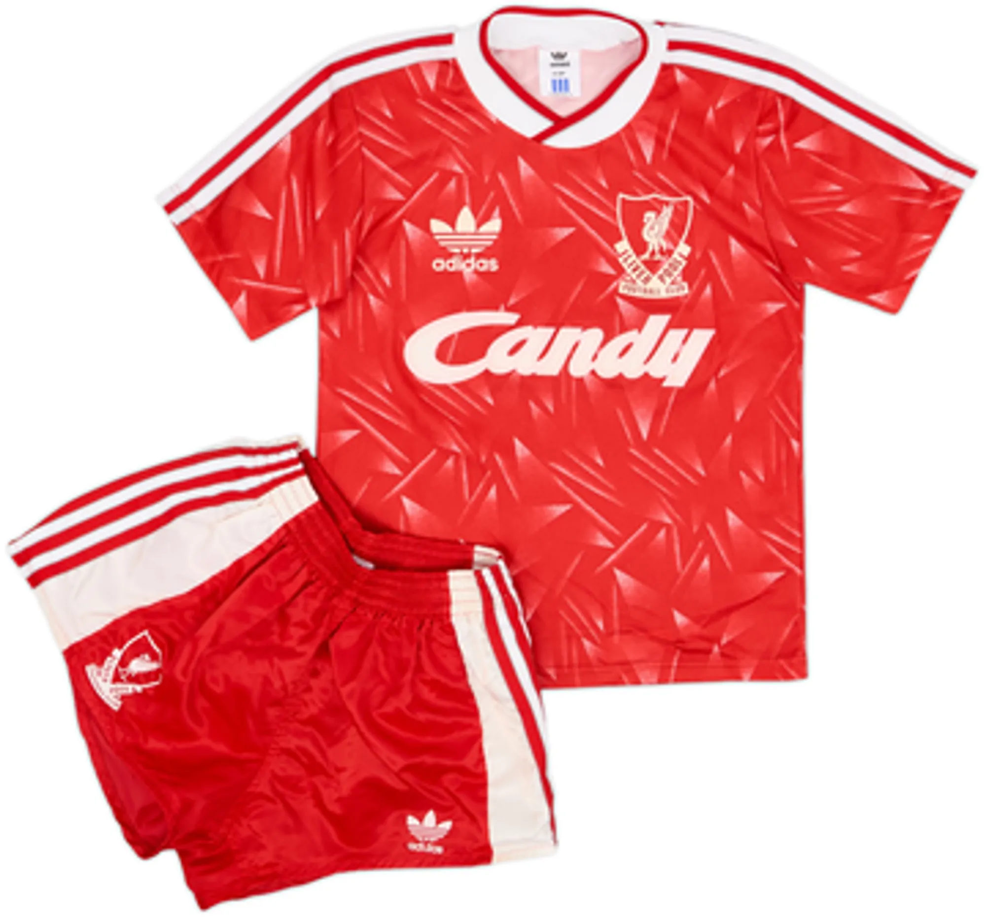 1989-91 Liverpool Home Shirt & Shorts - 9/10 - (S.Boys)