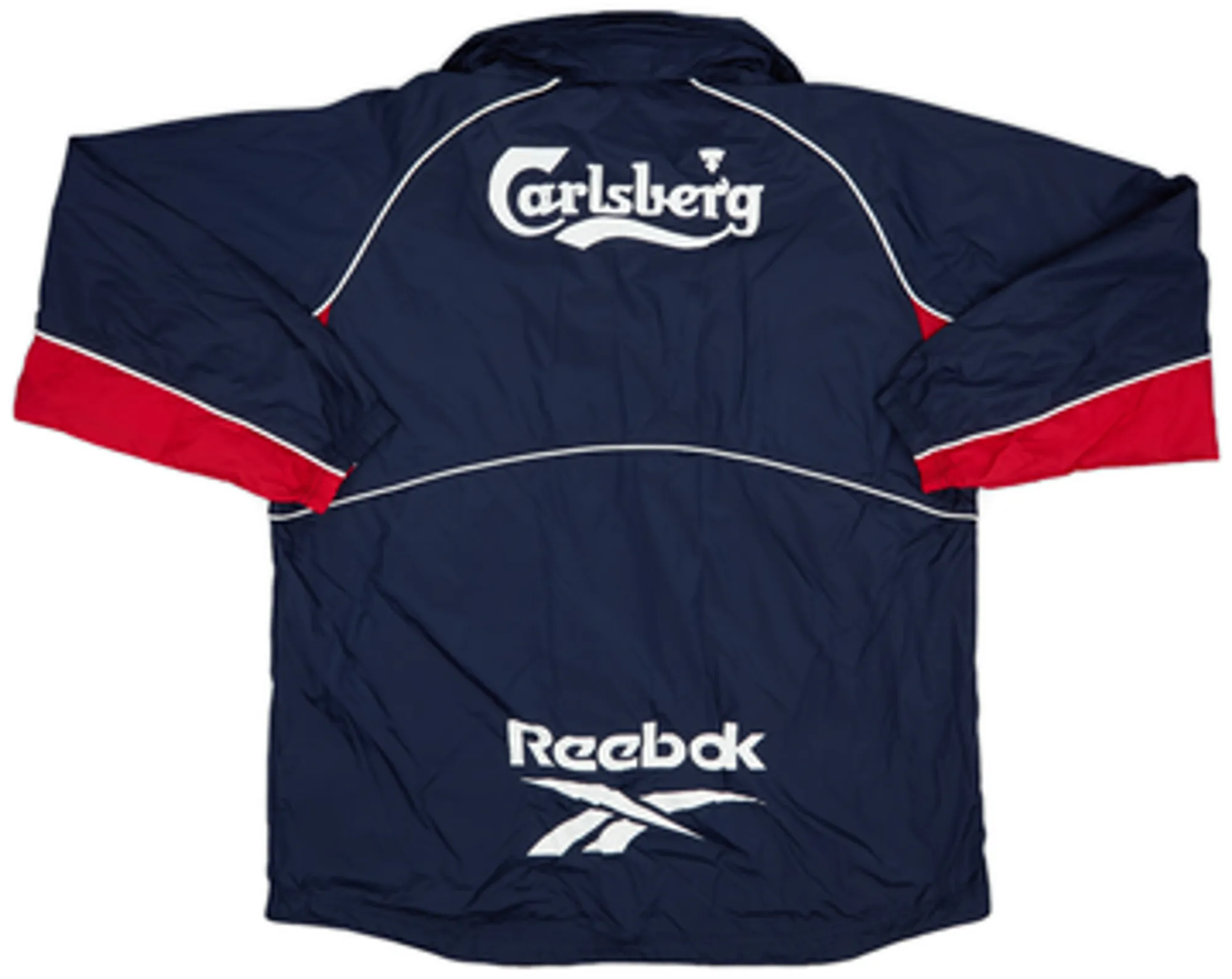 2000-01 Liverpool Reebok 1/4 Zip Hooded Rain Jacket - 8/10 - (L)
