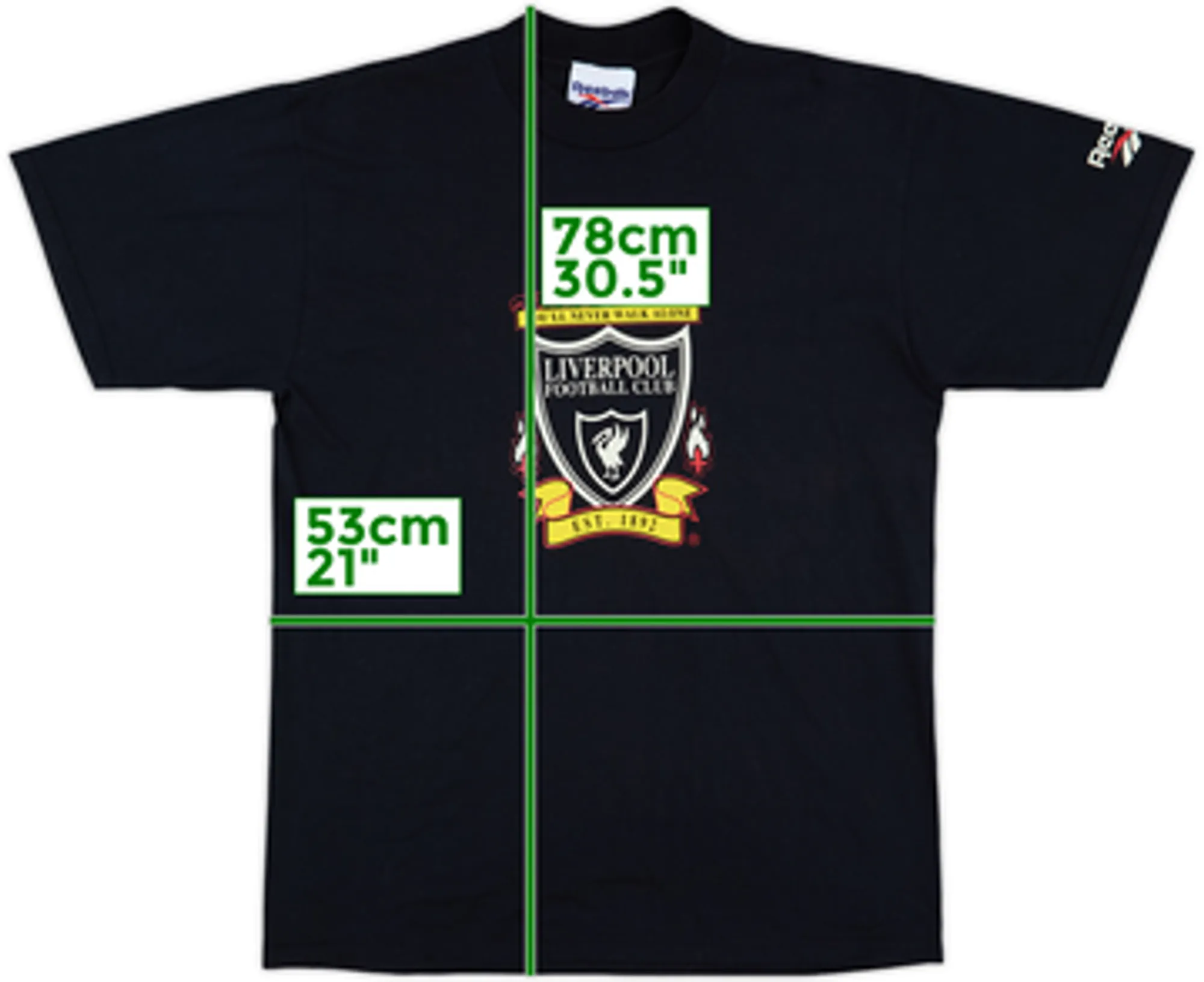 2001-02 Liverpool Reebok Cotton Tee - 8/10 - (M)