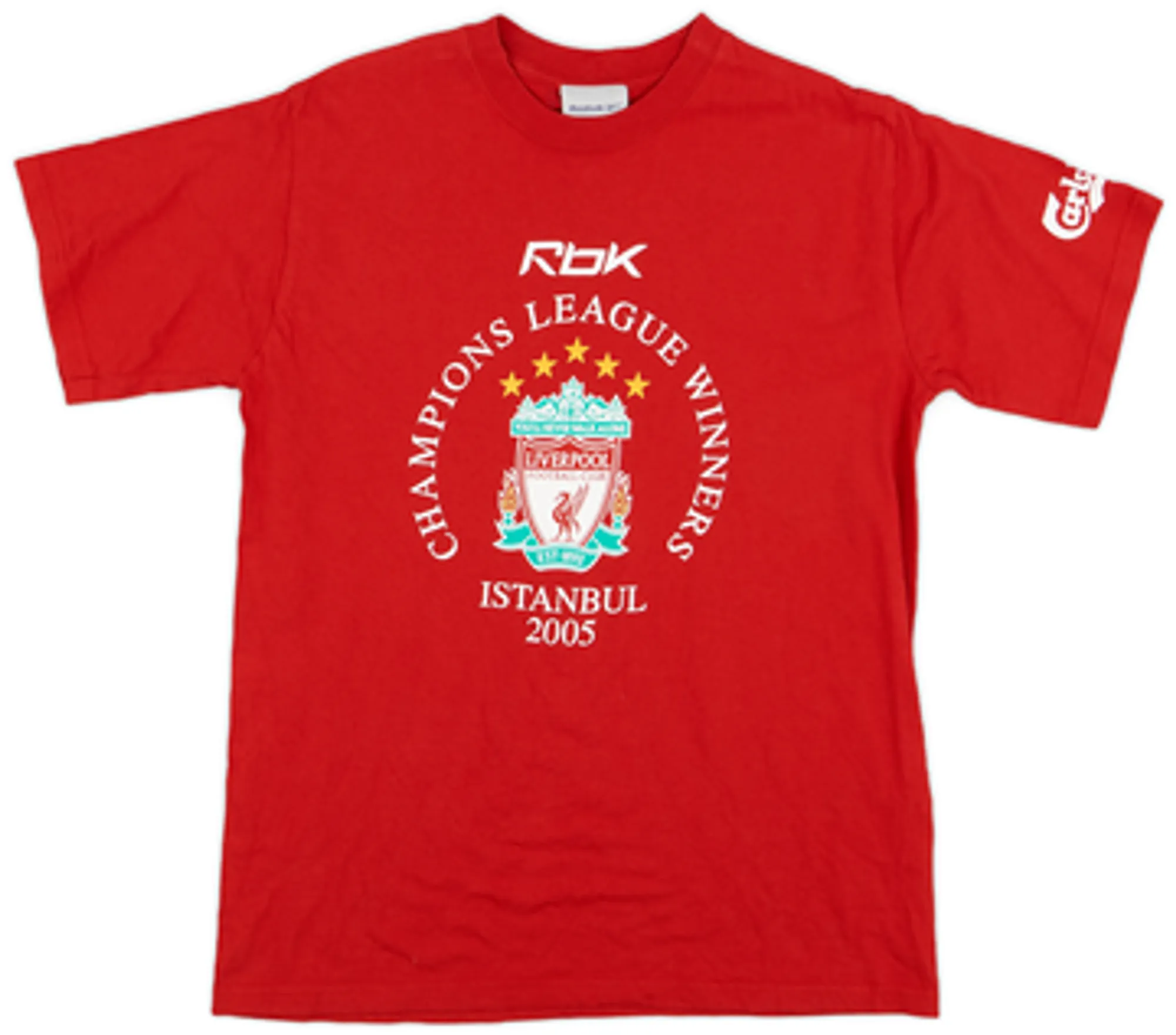 2005-06 Liverpool Reebok 2005 CL Winners Tee - 9/10 - (XS)