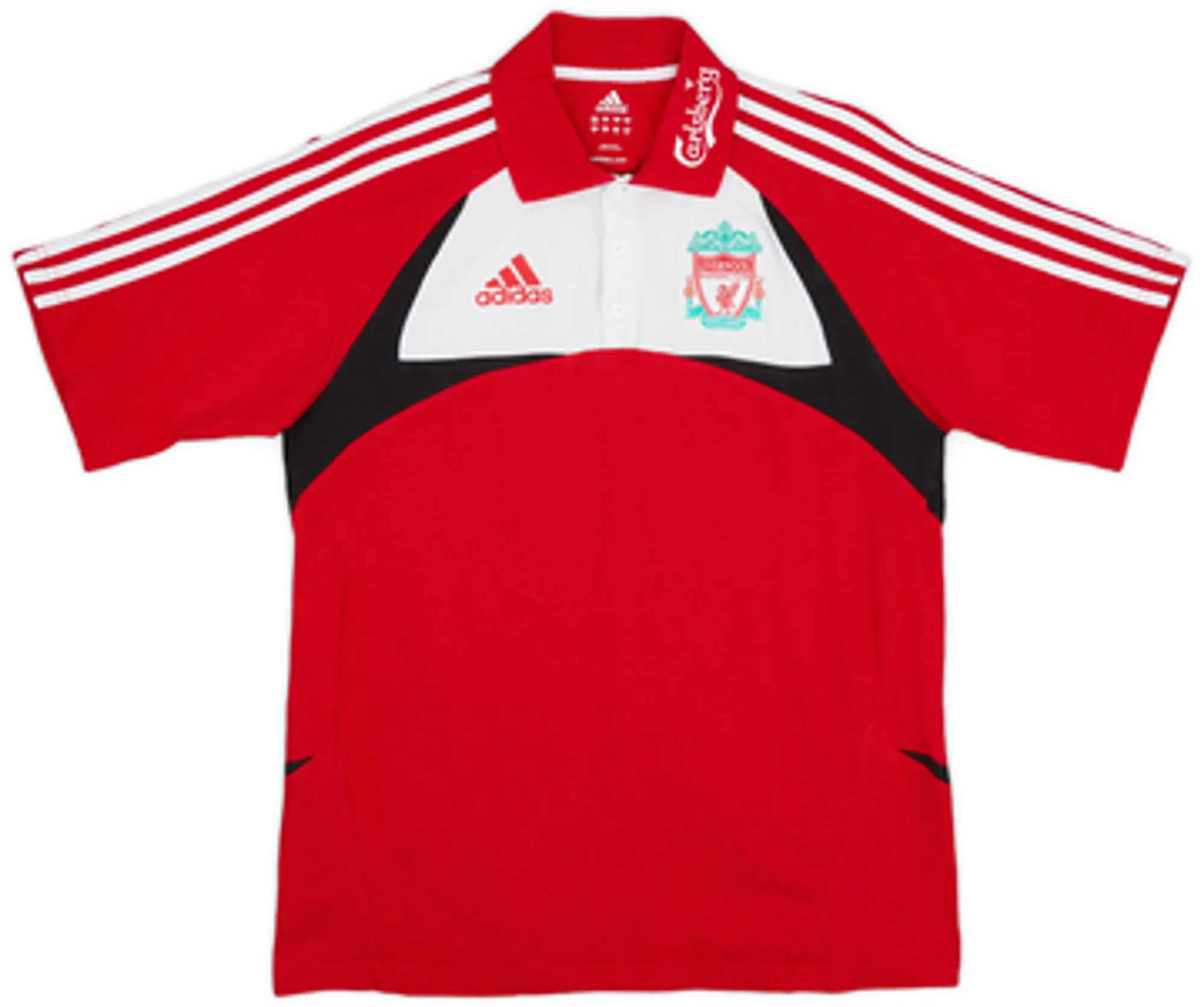 2007-08 Liverpool adidas Polo Shirt - 9/10 - (L)
