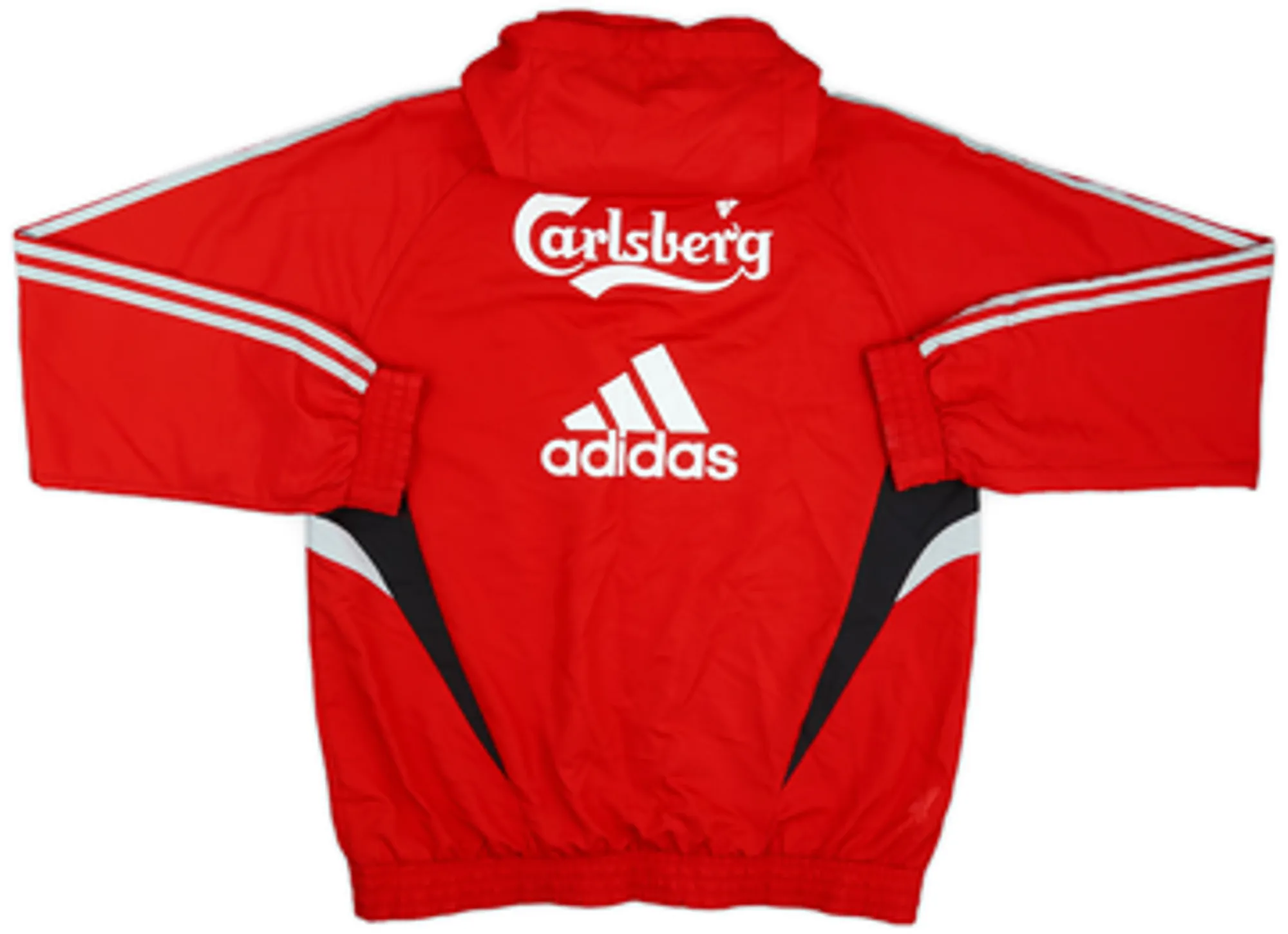 2008-09 Liverpool adidas 1/4 Zip Hooded Rain Jacket - 6/10 - (L)