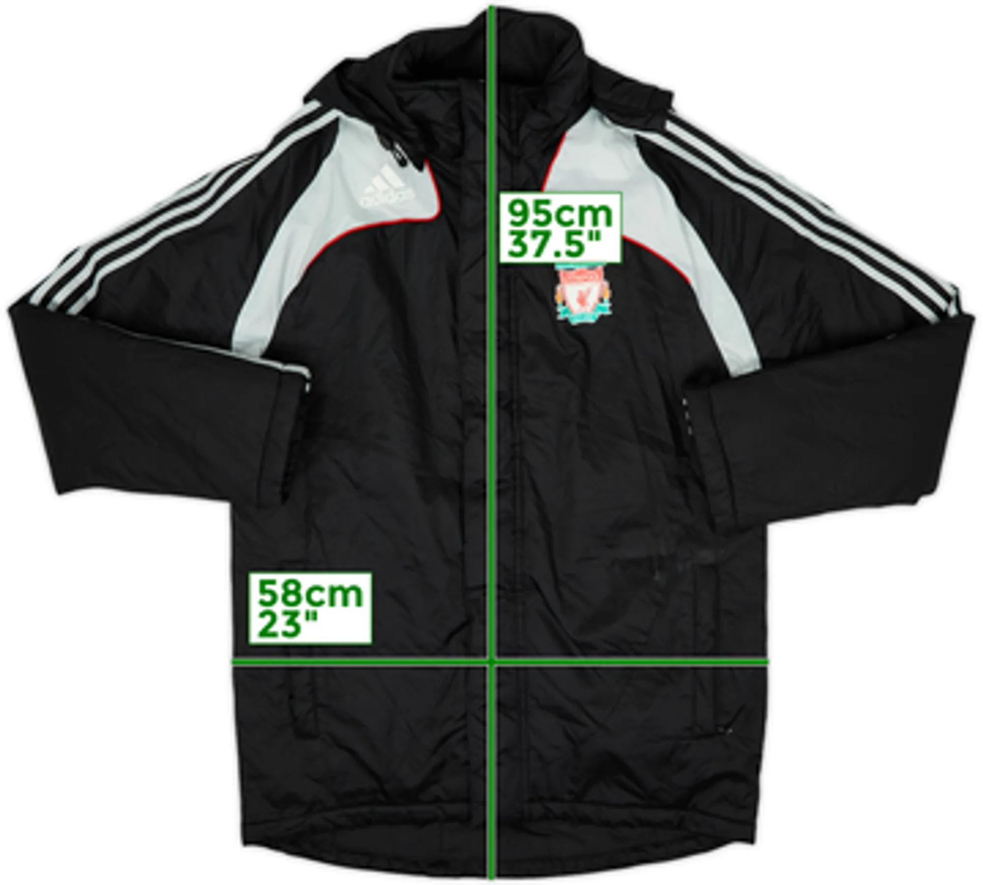 2008-09 Liverpool adidas Padded Bench Coat - 6/10 - (L)
