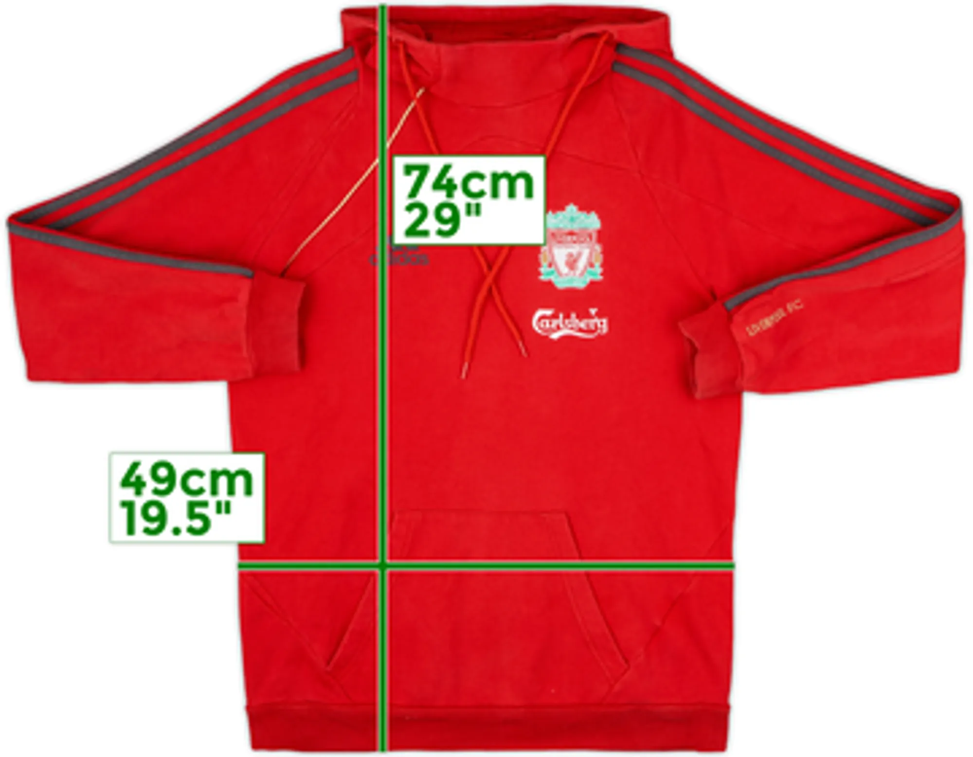 2009-10 Liverpool adidas Hooded Top - 8/10 - (L)