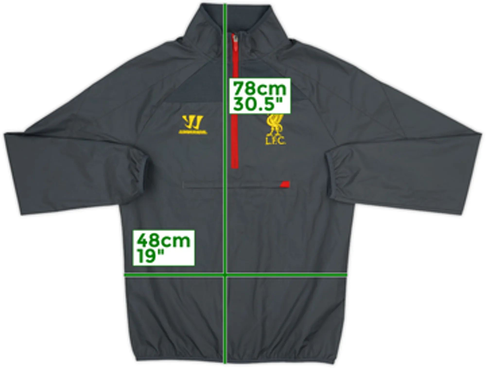 2014-15 Liverpool Warrior 1/2 Zip Track Jacket - 8/10 - (S)