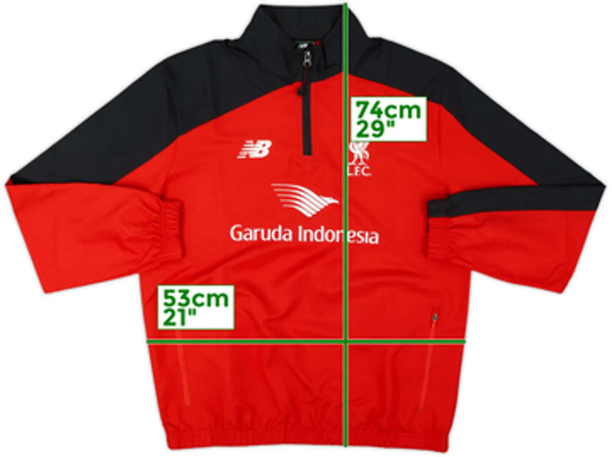 2015-16 Liverpool New Balance 1/4 Zip Drill Top - 10/10 - (M)