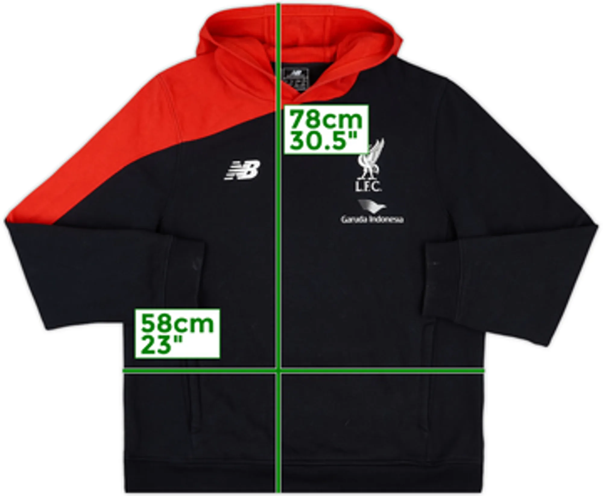 2015-16 Liverpool New Balance Hoodie - 8/10 - (L)