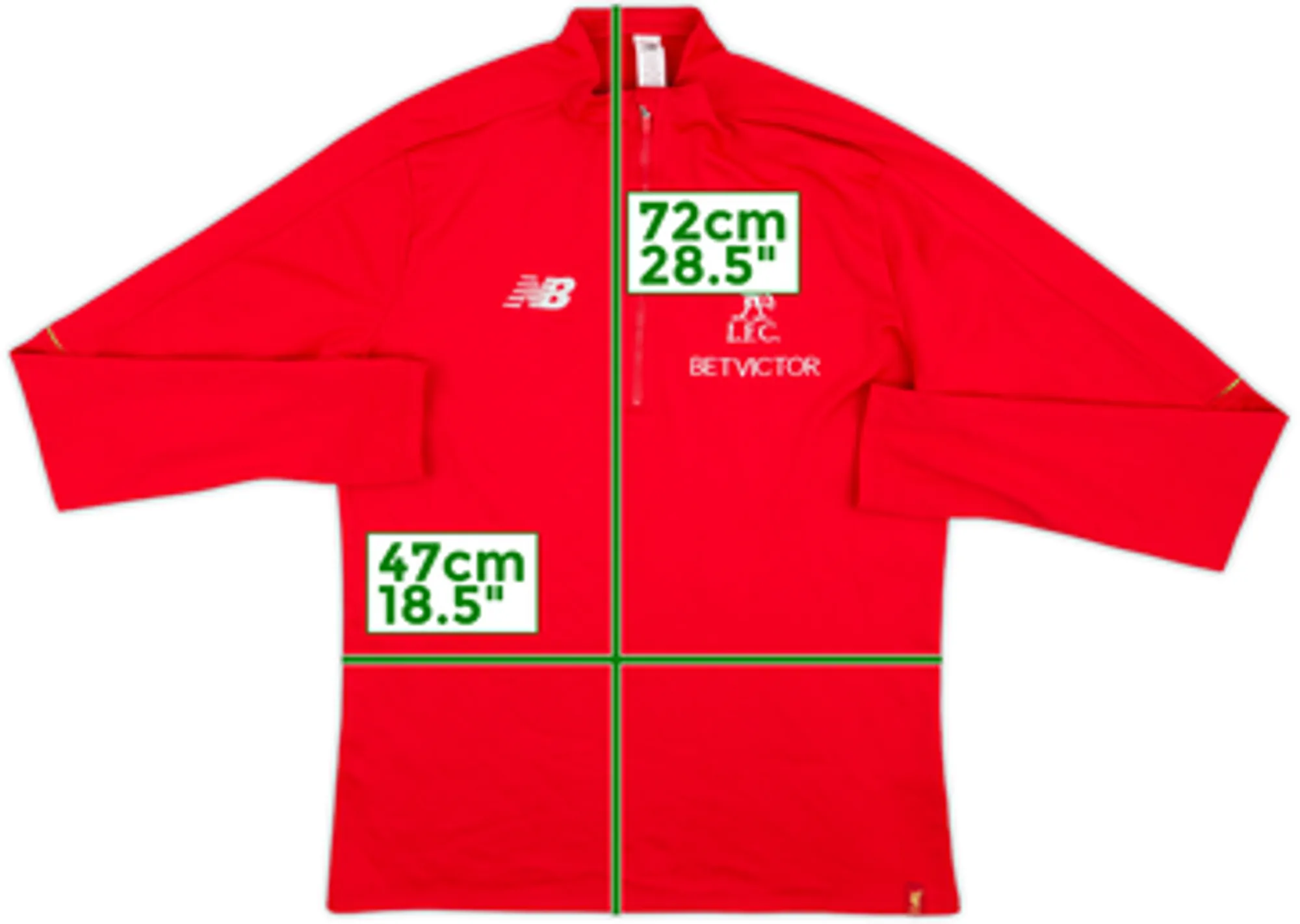 2016-17 Liverpool New Balance 1/4 Zip Training Top - 8/10 - (M)