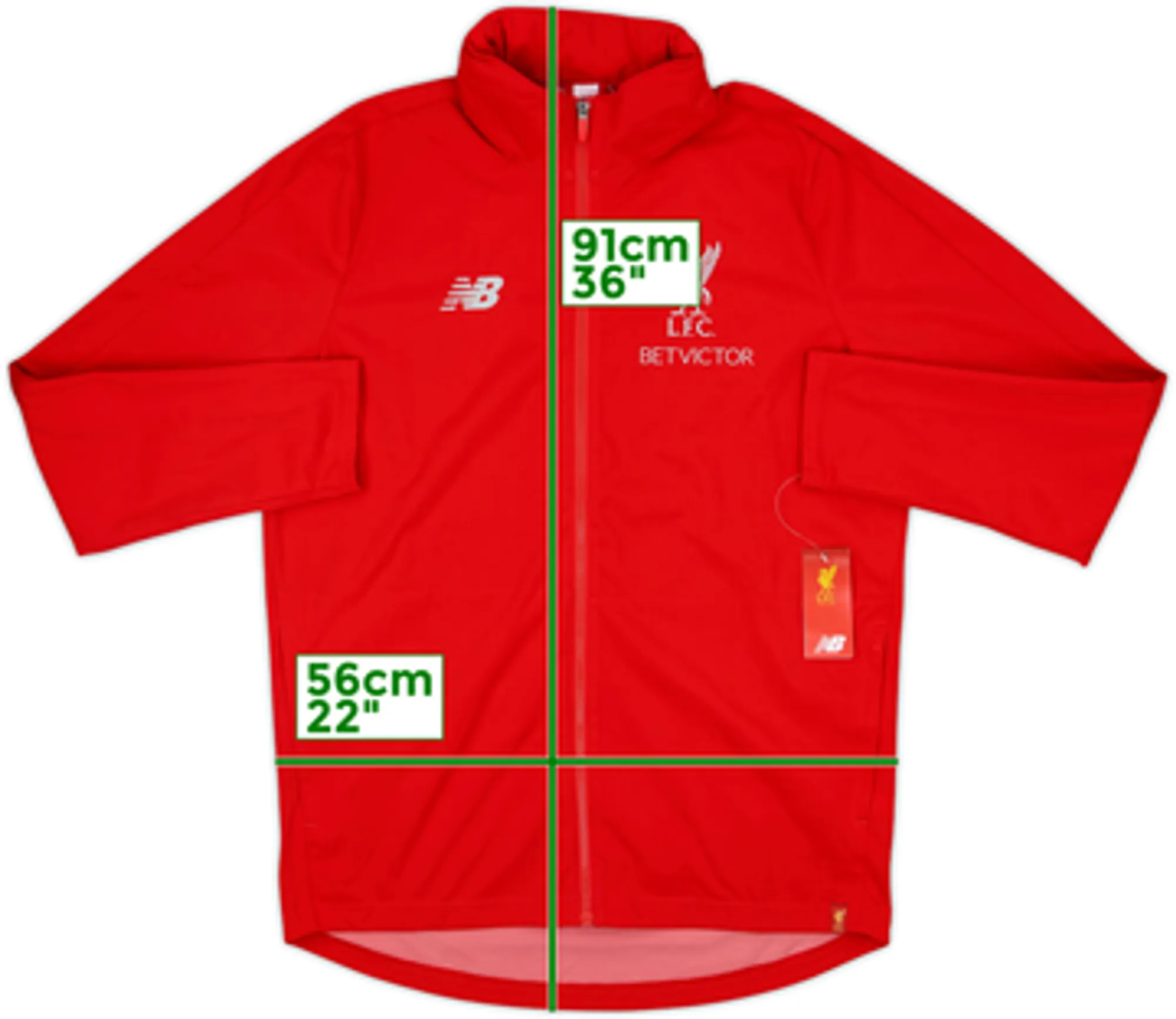 2016-17 Liverpool New Balance Hooded Rain Jacket (L)