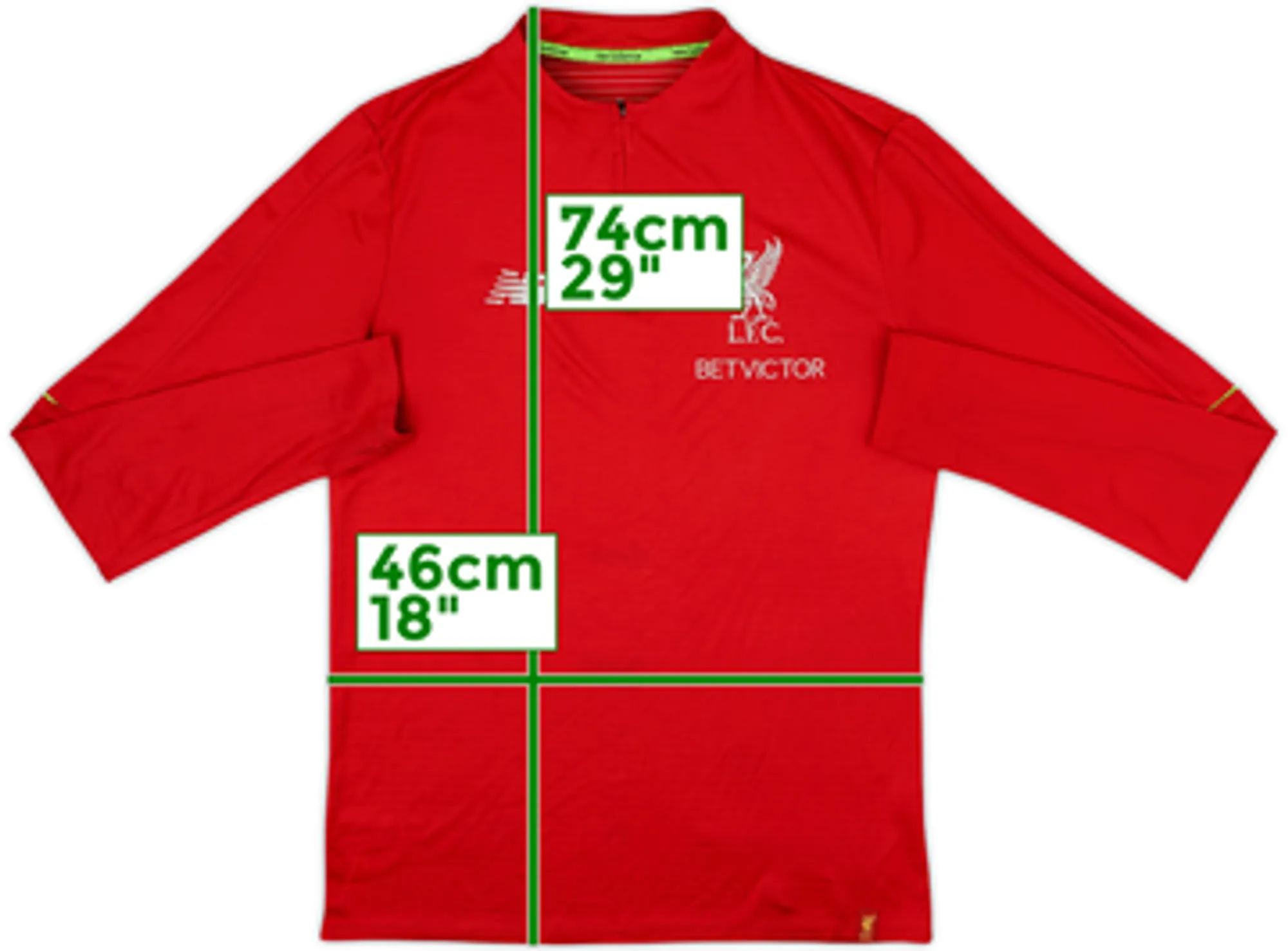 2017-18 Liverpool New Balance 1/4 Zip Training Top - 8/10 - (M)