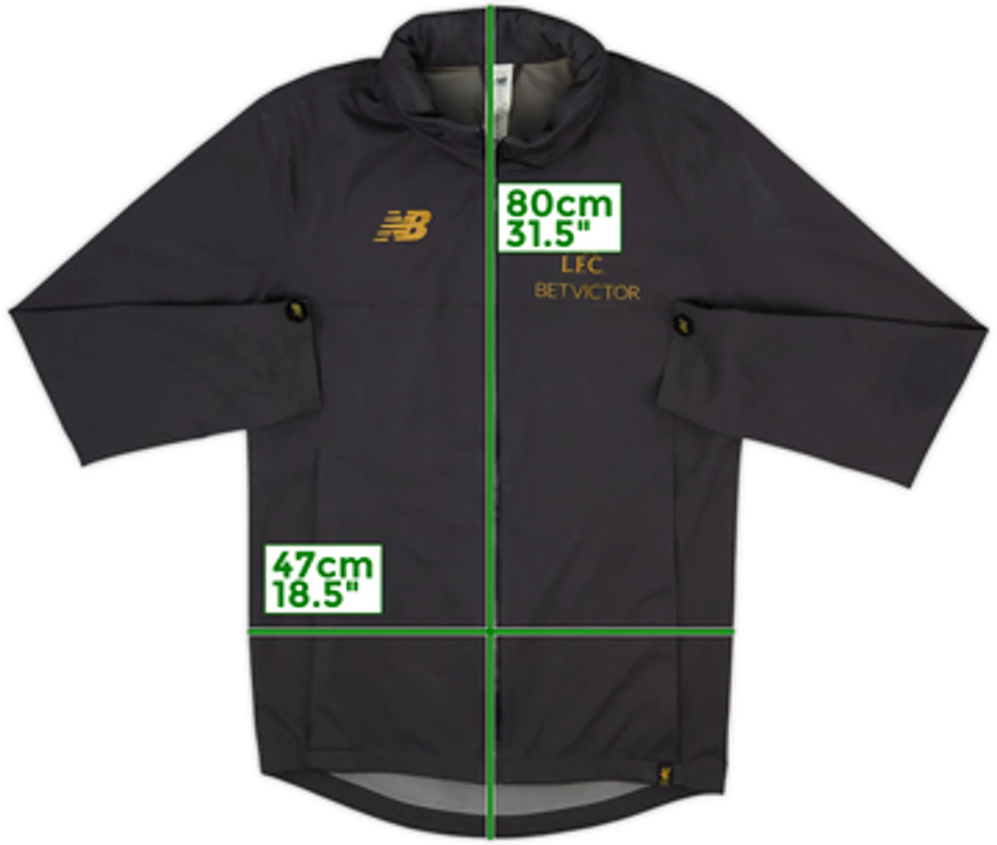 2018-19 Liverpool New Balance Hooded Rain Jacket - 8/10 - (S)