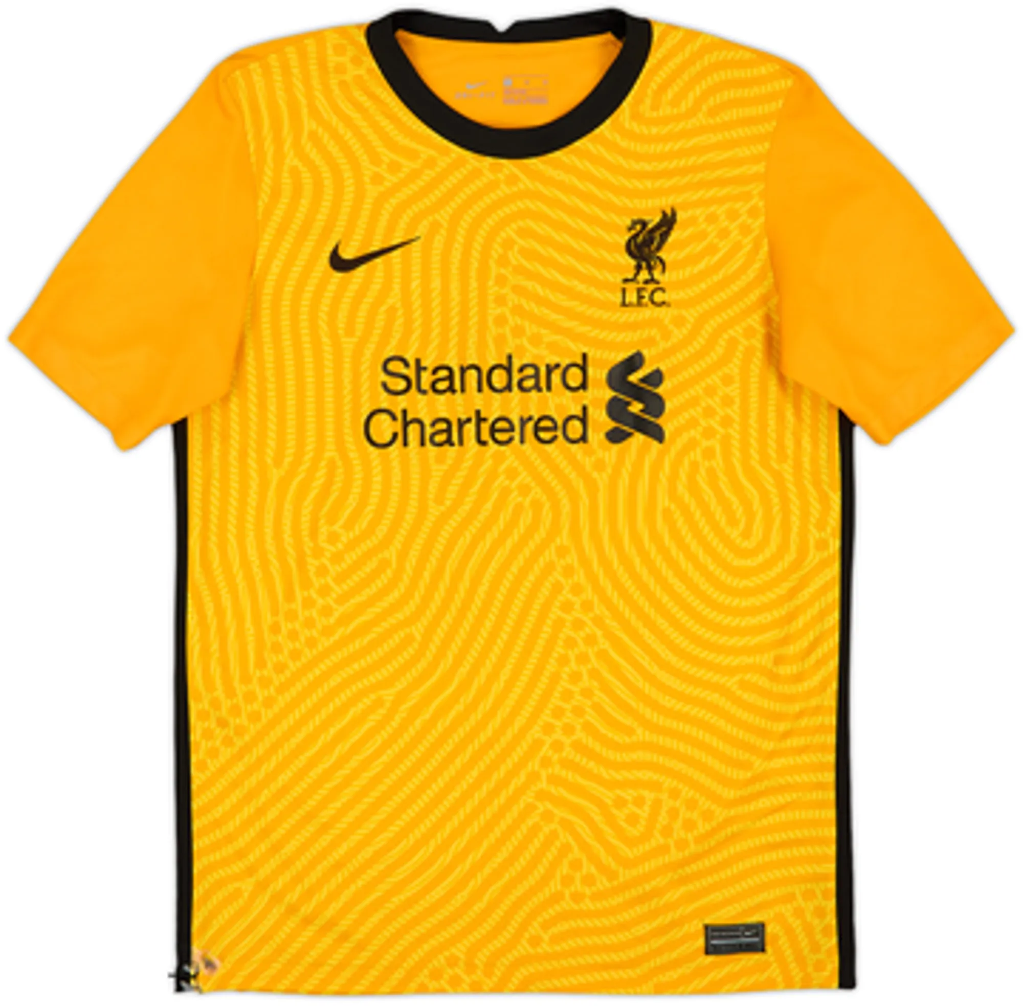 2020-21 Liverpool GK S/S Shirt A.Becker #1 - 8/10 - (XL.Boys)