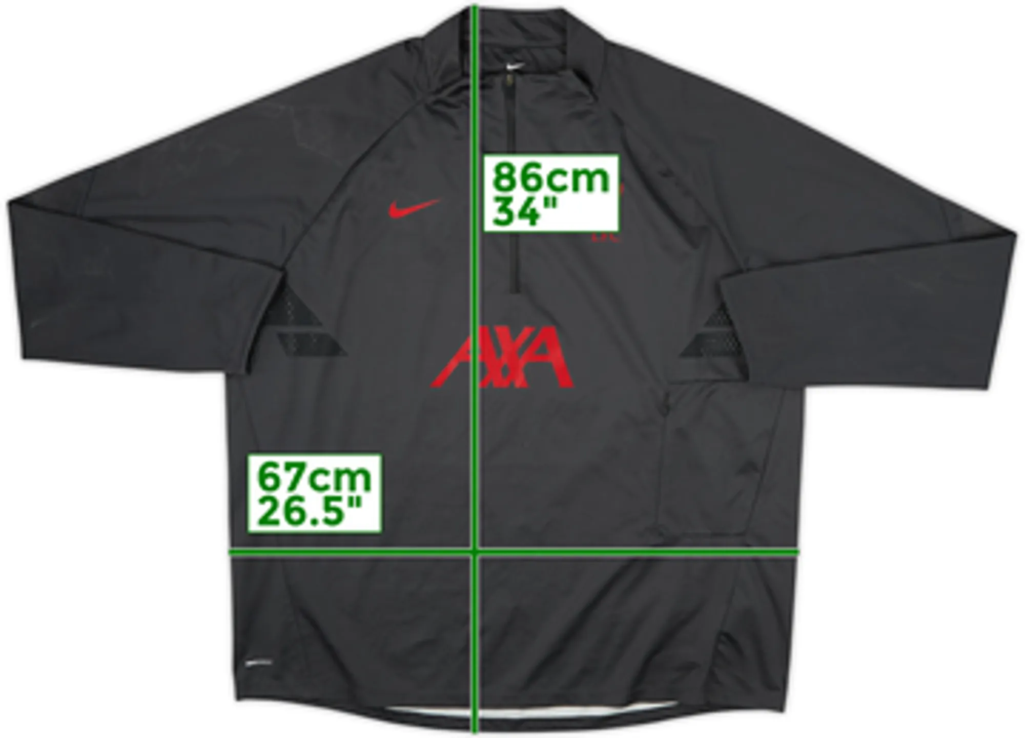 2020-21 Liverpool Nike 1/4 Zip Drill Top - 7/10 - (S)