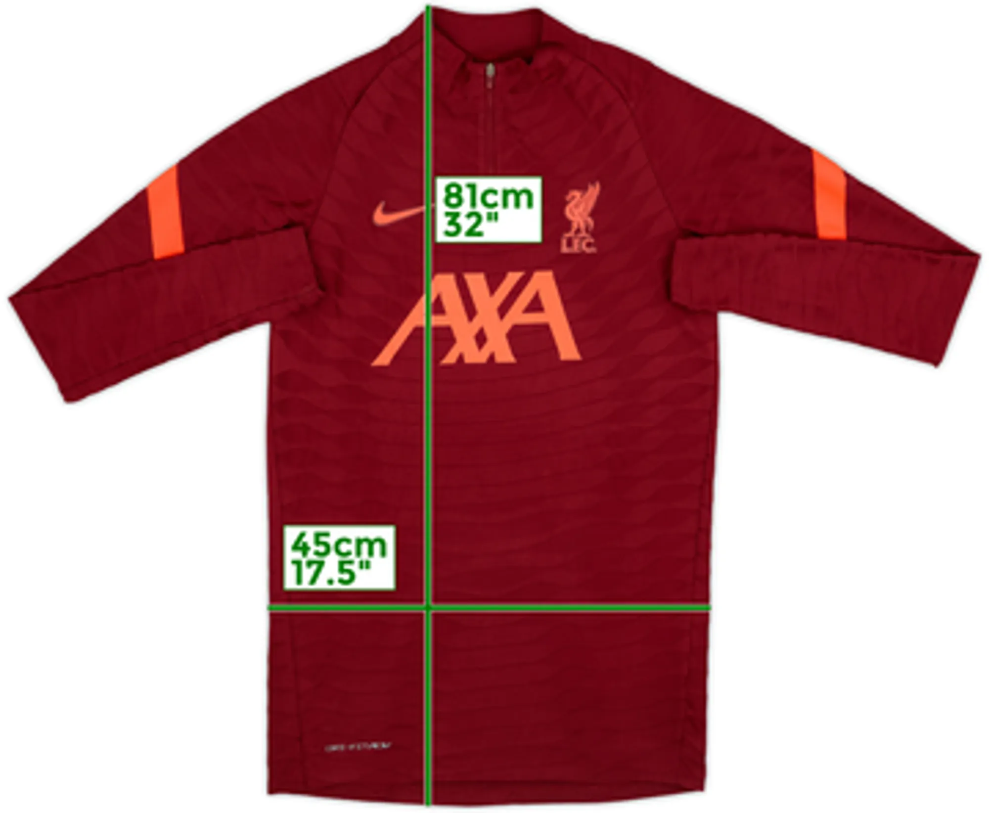 2021-22 Liverpool Nike Player Issue 1/4 Zip Drill Top - 7/10 - (S)