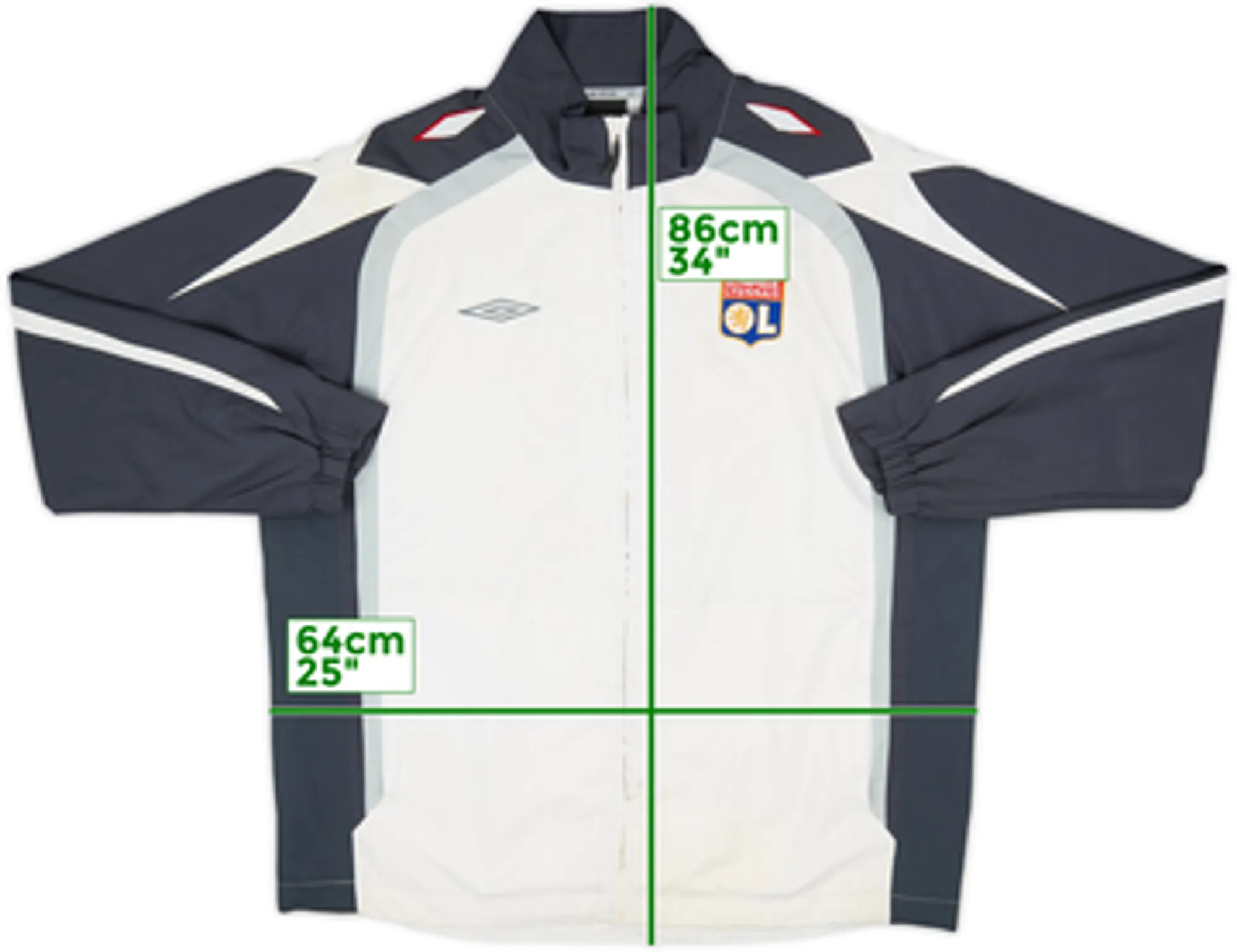 2007-08 Lyon Umbro Track Jacket - 7/10 - (L.Boys)