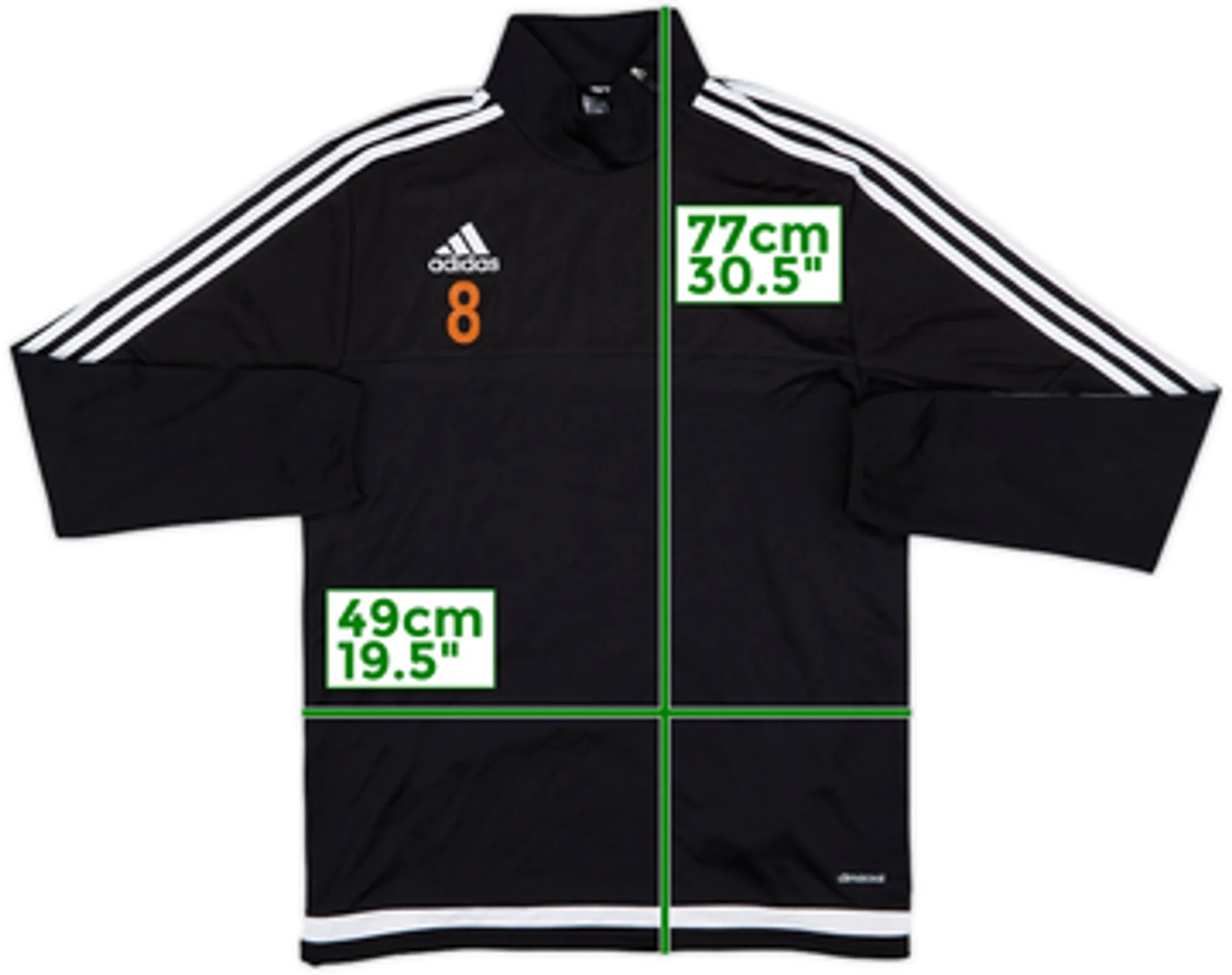 2015-16 Lorient Player Issue adidas 1/4 Zip Drill Top #8 - 7/10 - (M)