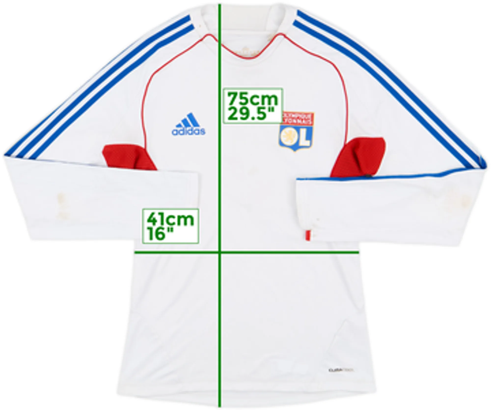 2011-12 Lyon adidas L/S Training Shirt - 6/10 - (S)
