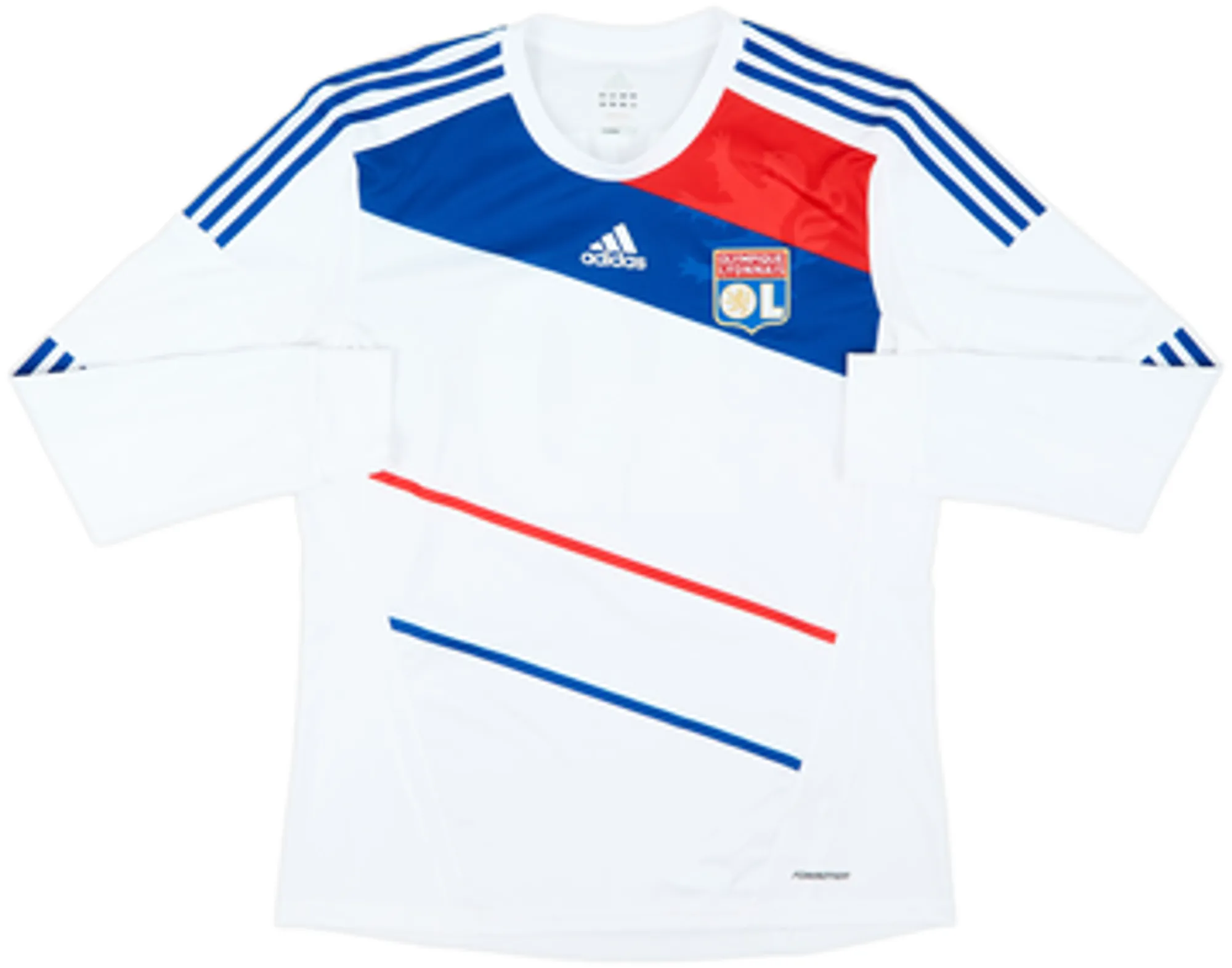 2012-13 Lyon Player Issue Home L/S Shirt Lacazette #10 - 8/10 - (XL)