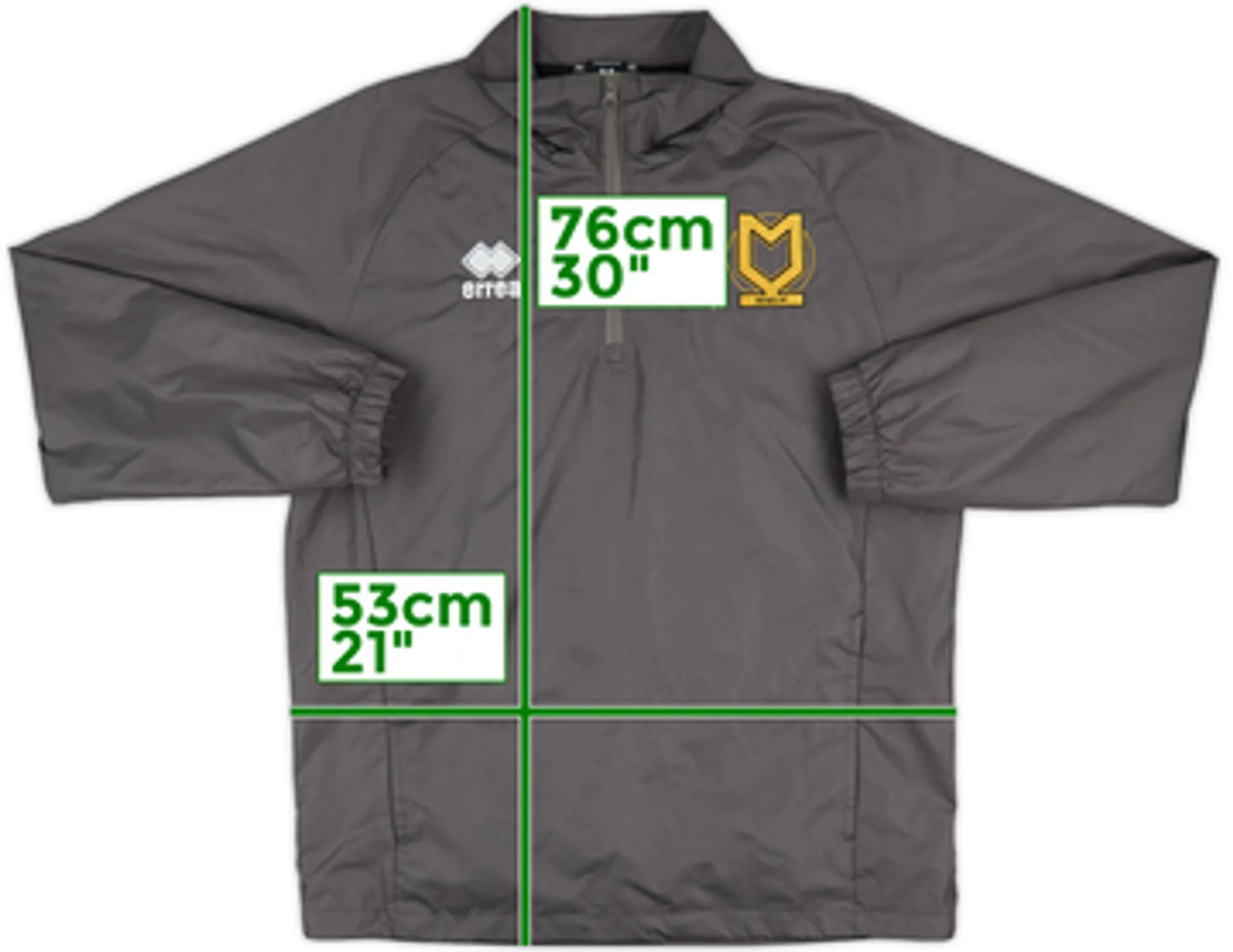 2019-20 MK Dons Errea Hooded Rain Jacket - 8/10 - (S)