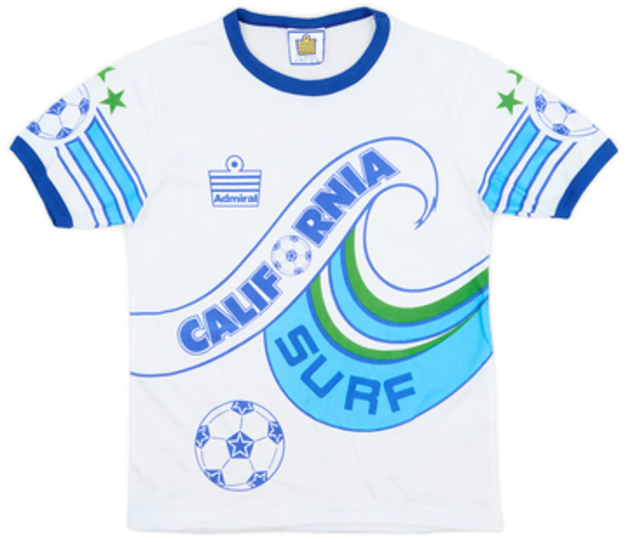 1980s California Surf Admiral Training Shirt - 9/10 - (S)