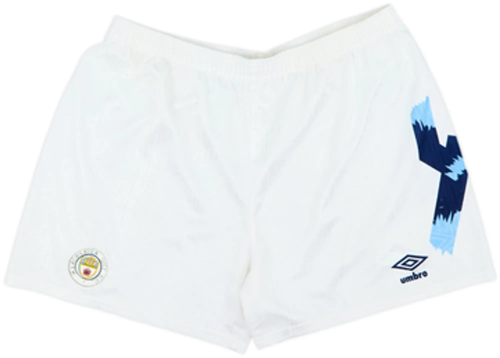 1991-93 Manchester City Home Shorts - 8/10 - (M)