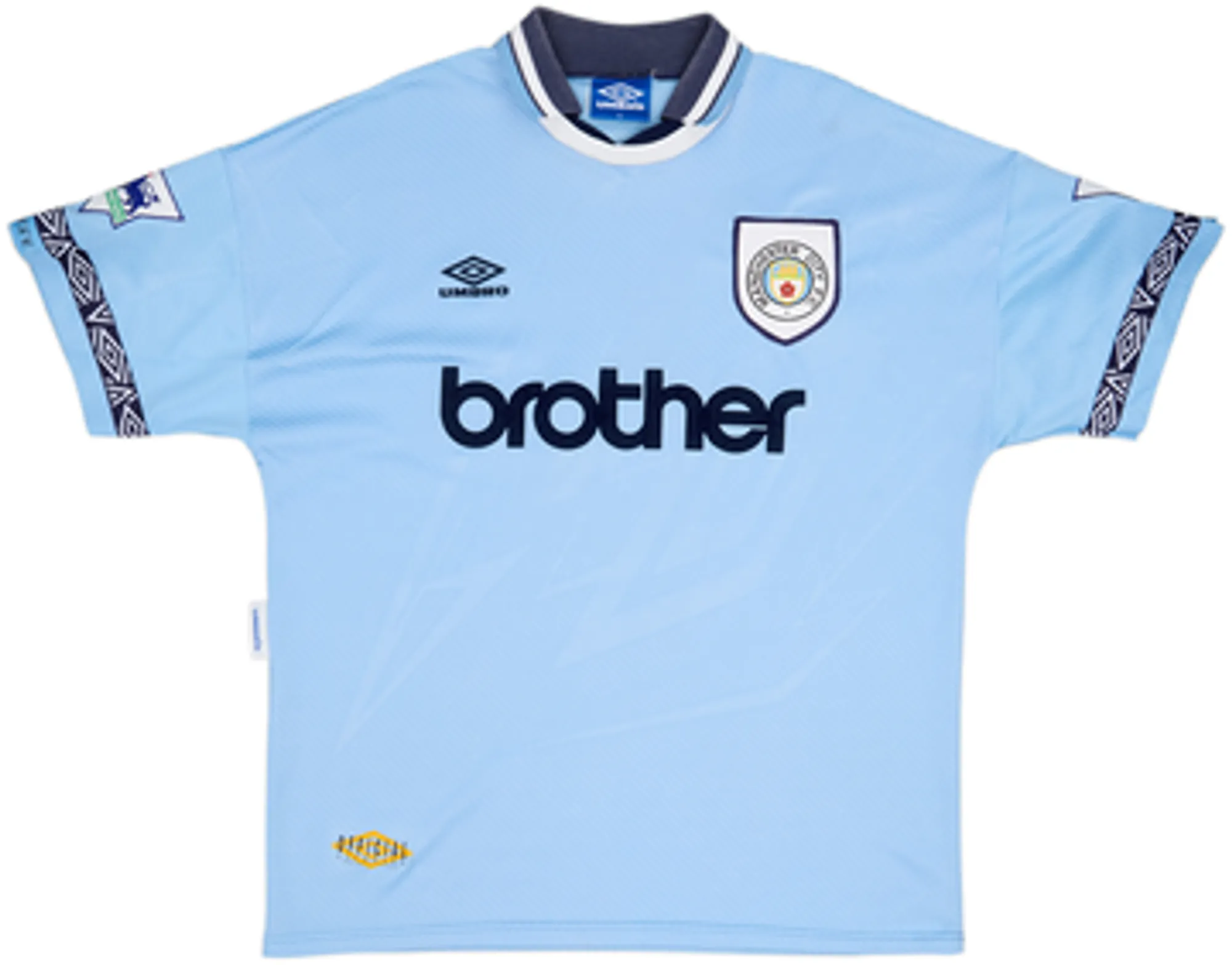 1993-95 Manchester City Home Shirt Quinn #9 - 9/10 - (S)