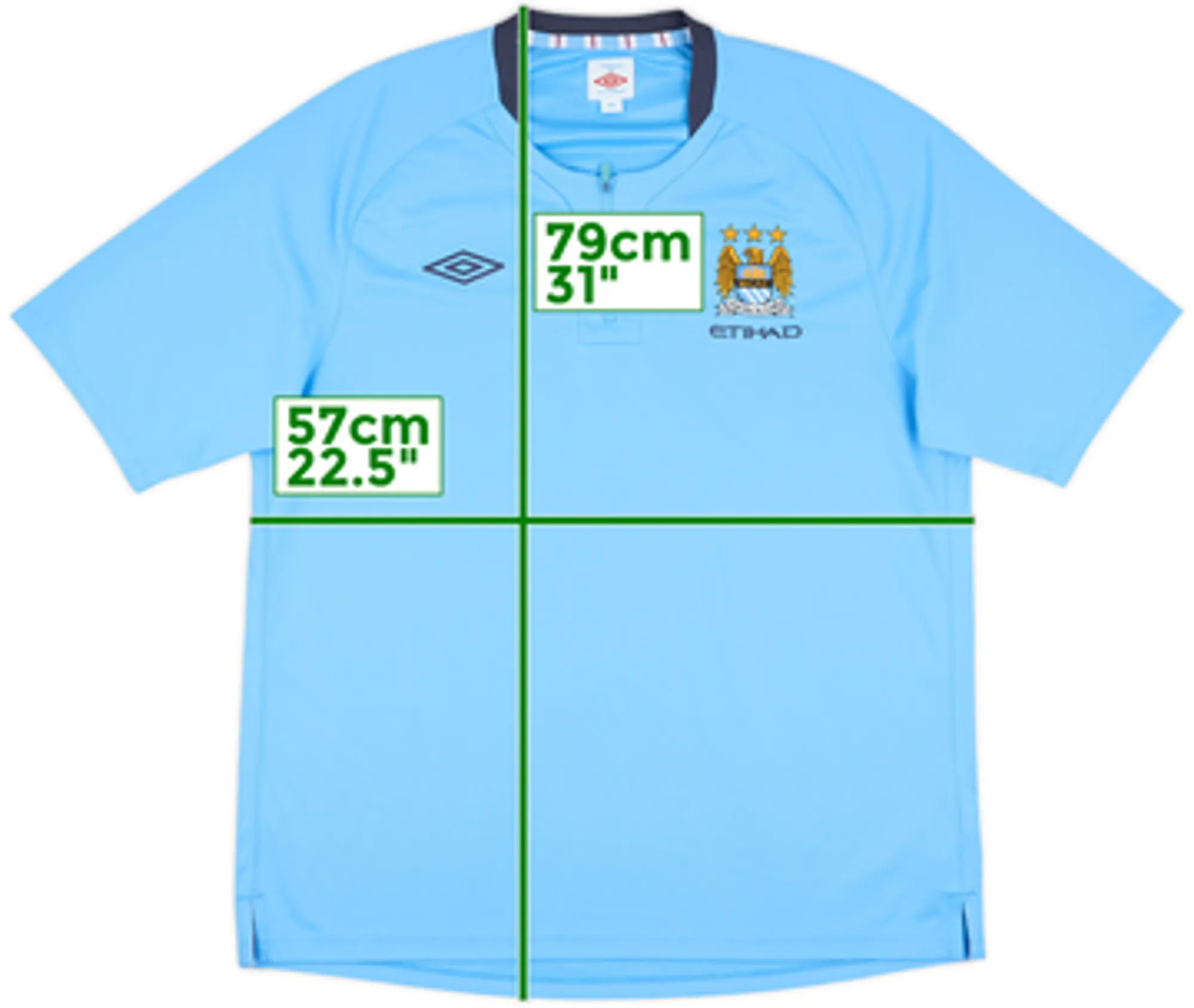 2010-11 Manchester City 1/4 Zip Polo Shirt - 10/10 - (XXL)