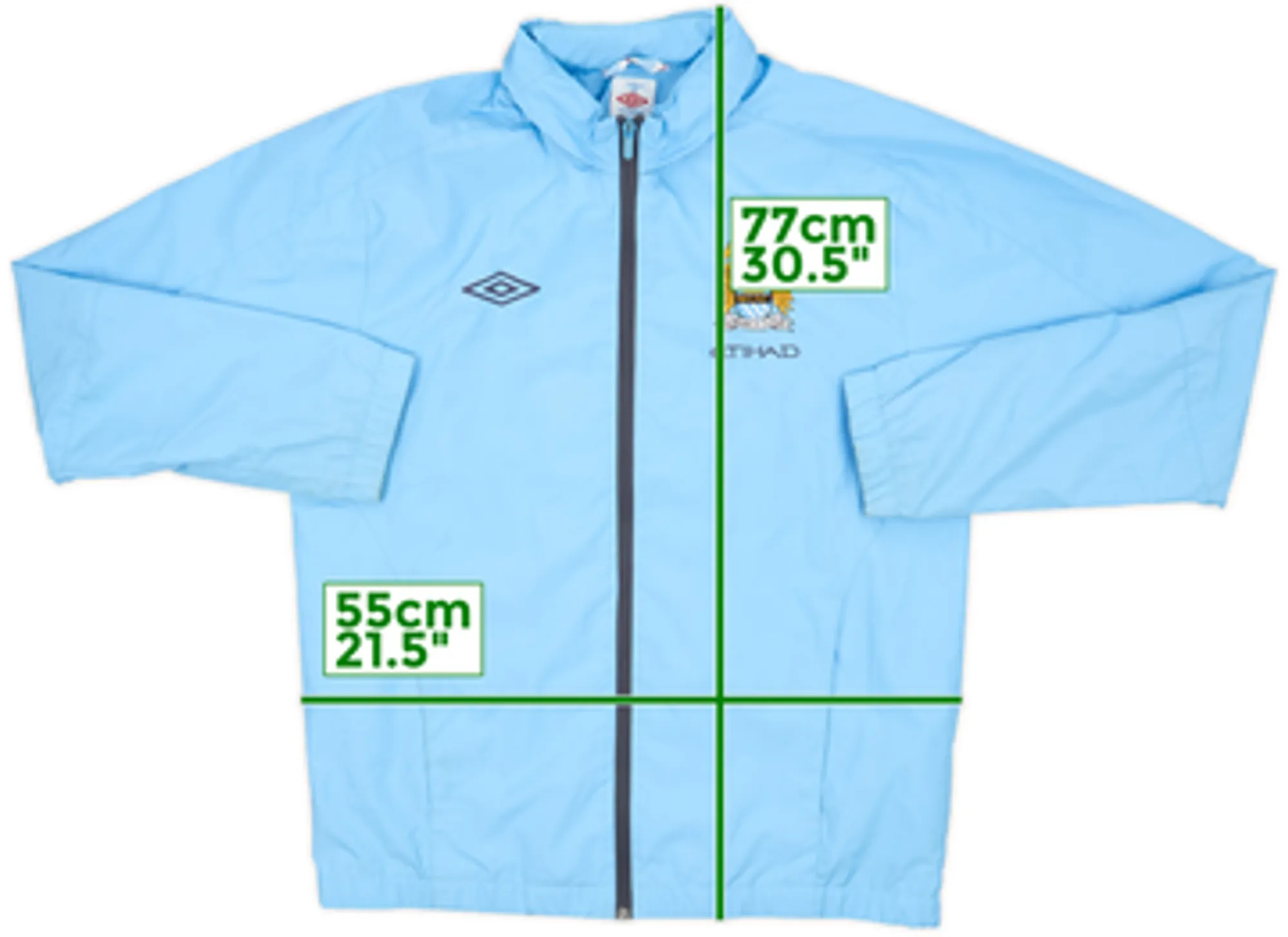 2011-12 Manchester City Umbro Hooded Rain Jacket - 8/10 - (M)