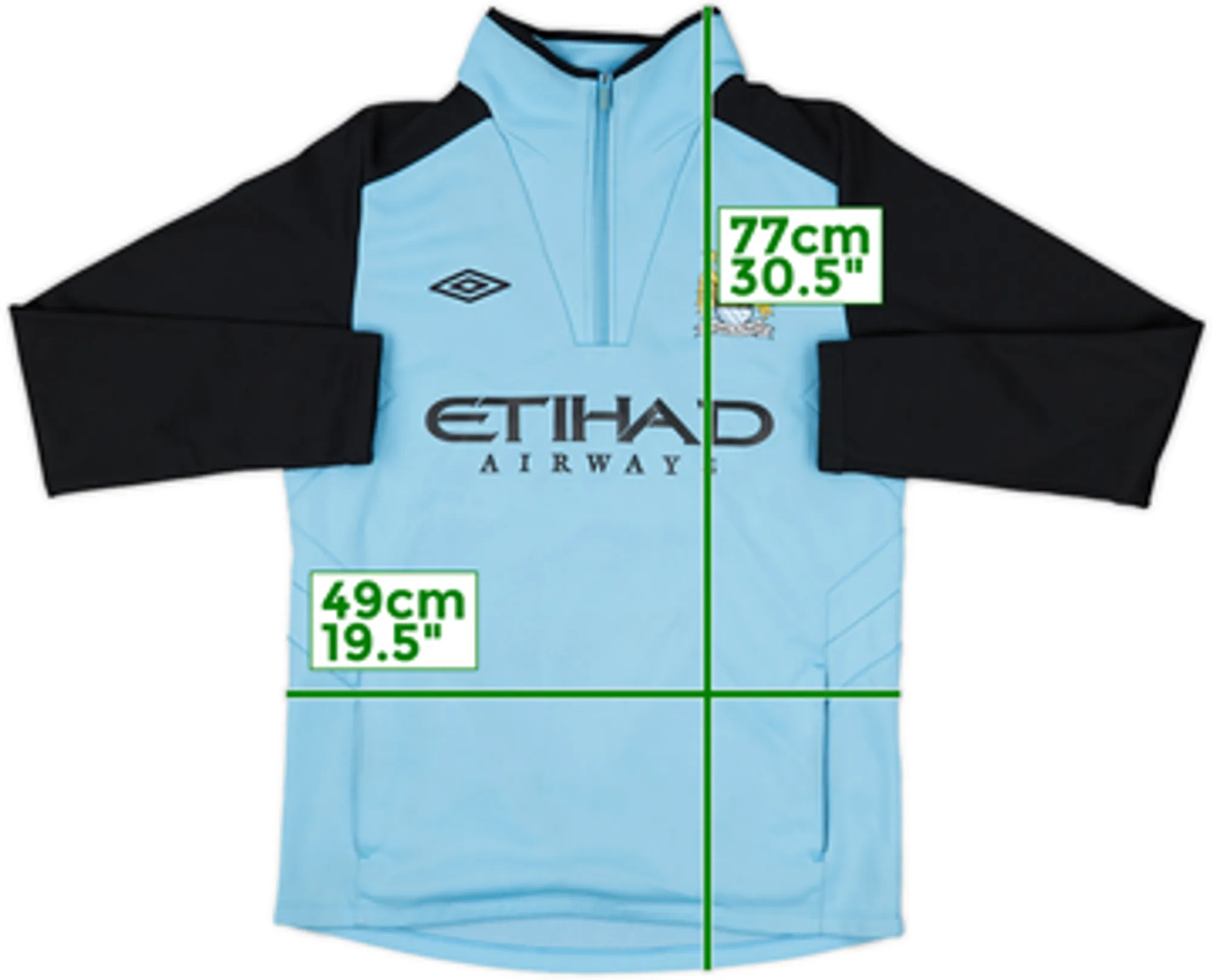 2012-13 Manchester City Umbro 1/4 Zip Drill Top - 6/10 - (M.Boys)