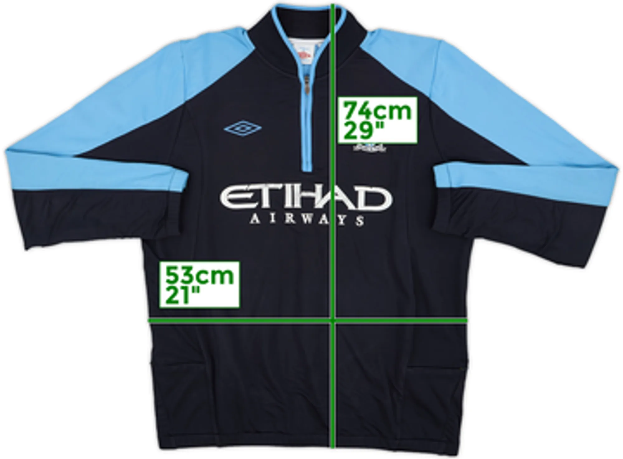 2012-13 Manchester City Umbro 1/4 Zip Drill Top - 5/10 - (M)