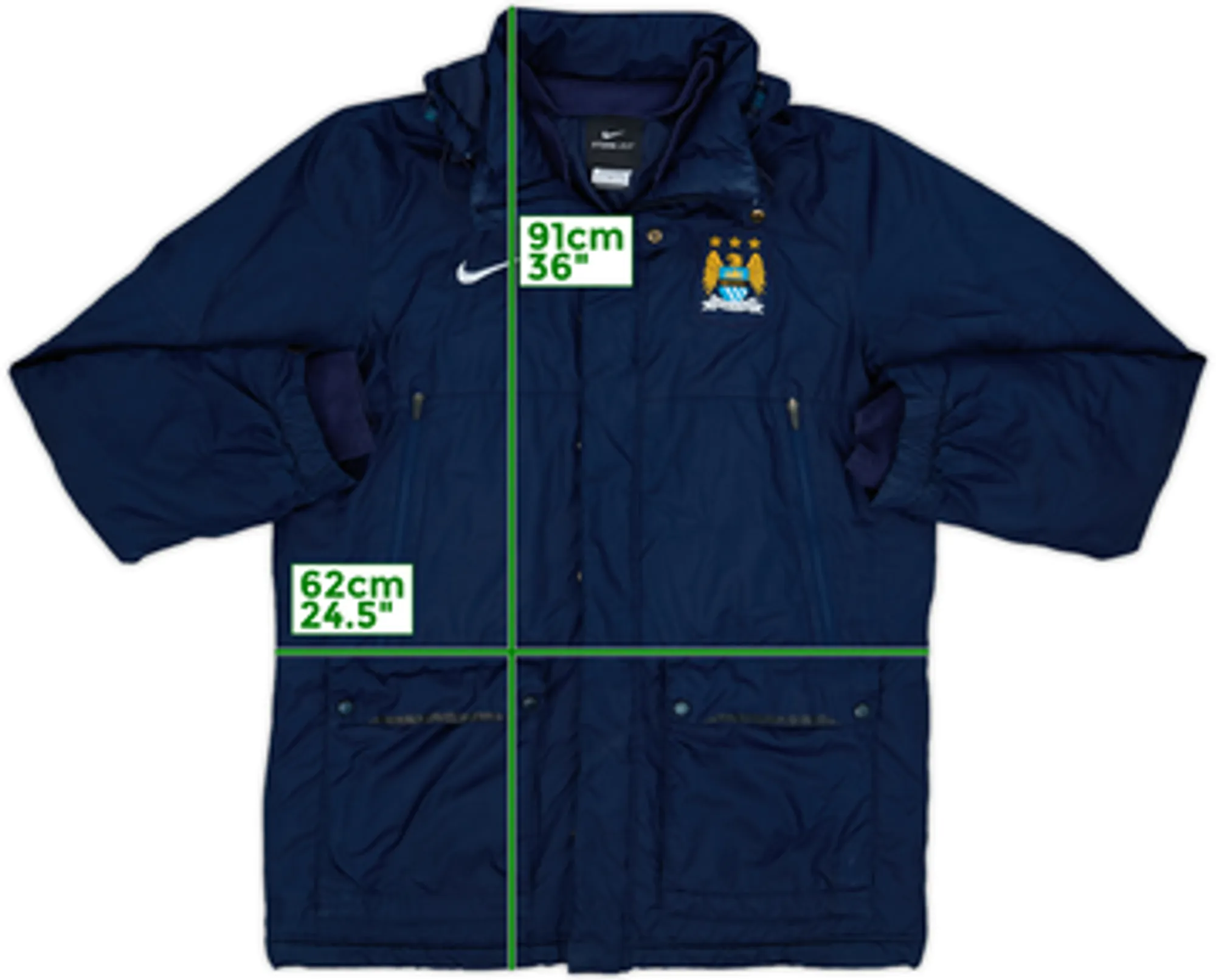 2013-14 Manchester City Nike Padded Bench Coat - 8/10 - (L)