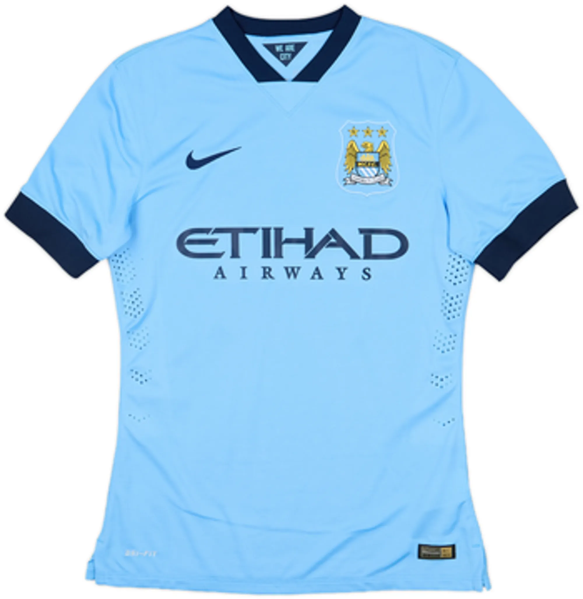 2014-15 Manchester City Authentic Home Shirt Silva #21 - 10/10 - (M)