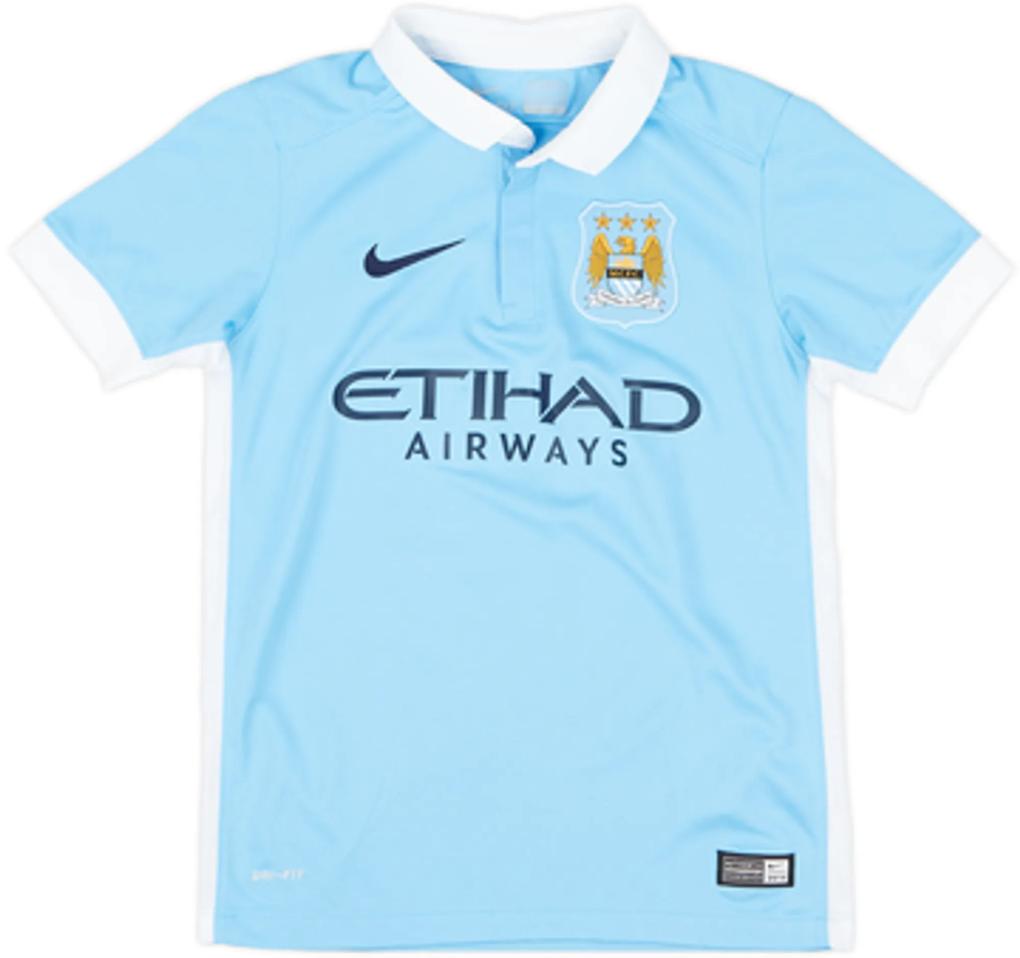 2015-16 Manchester City Home Shirt Wilfried #14 - 8/10 - (S.Boys)