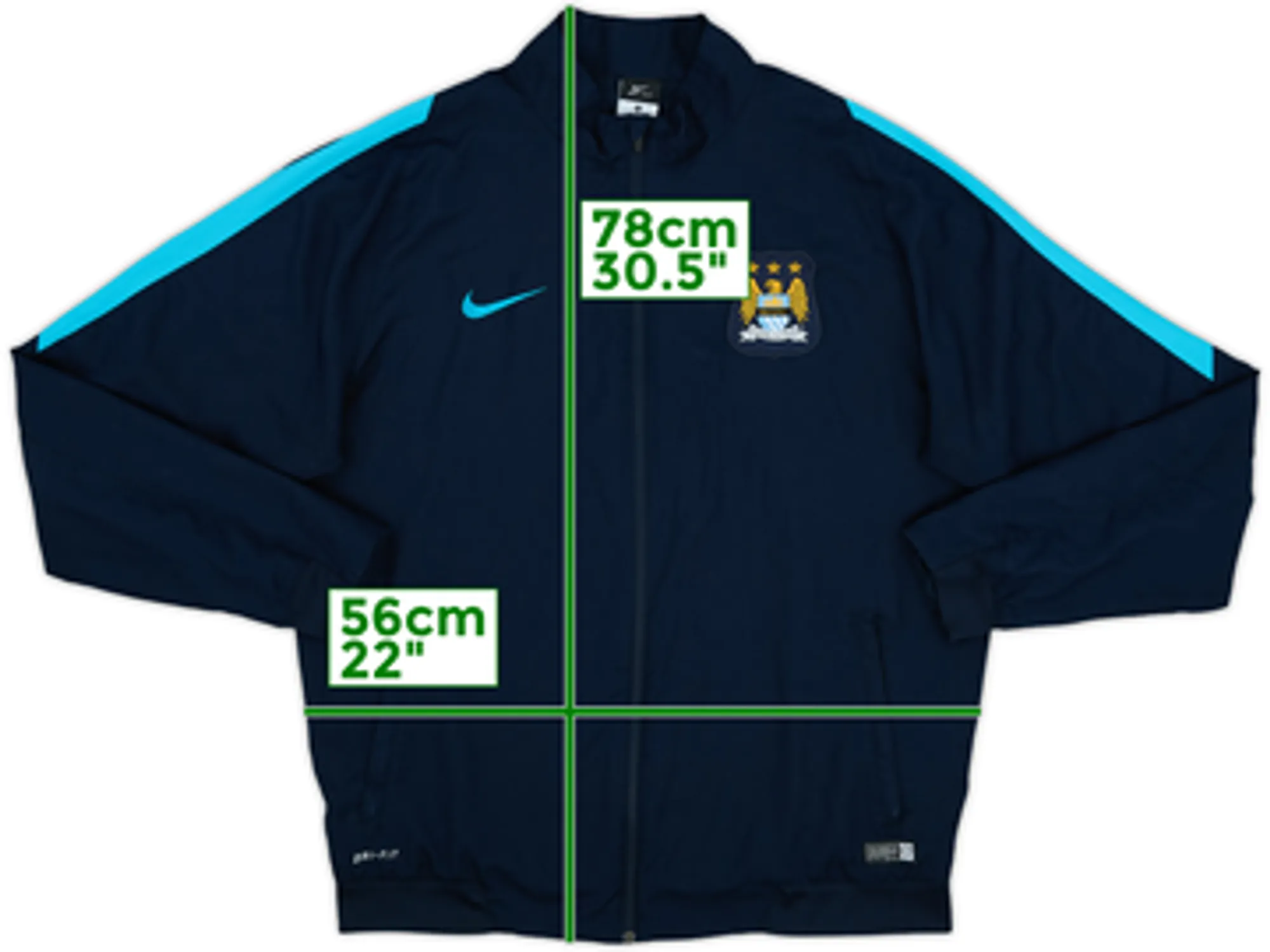 2015-16 Manchester City Nike Track Jacket - 7/10 - (M)