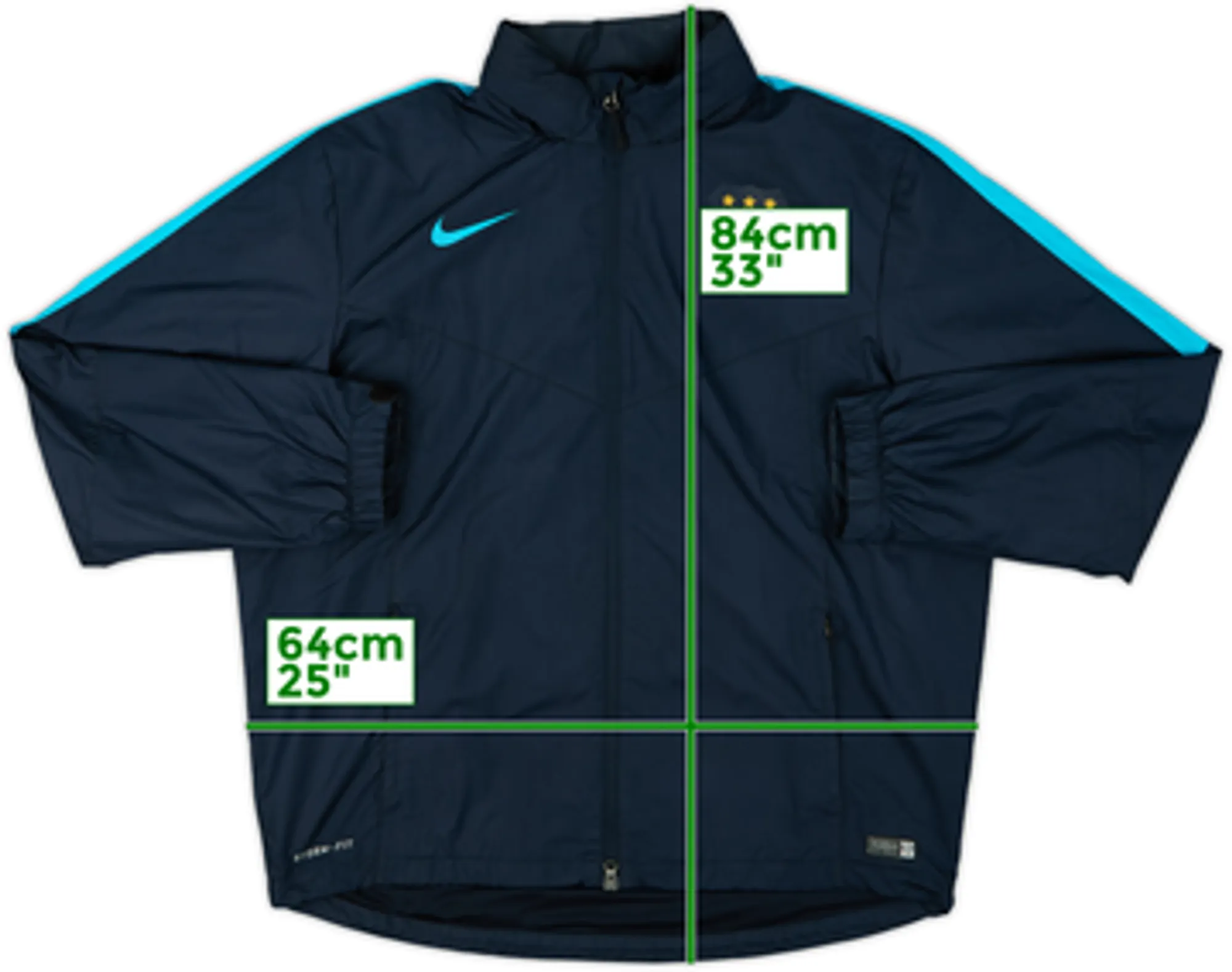 2015-16 Manchester City Player Issue Nike Hooded Track Jacket - 10/10 - (XL)