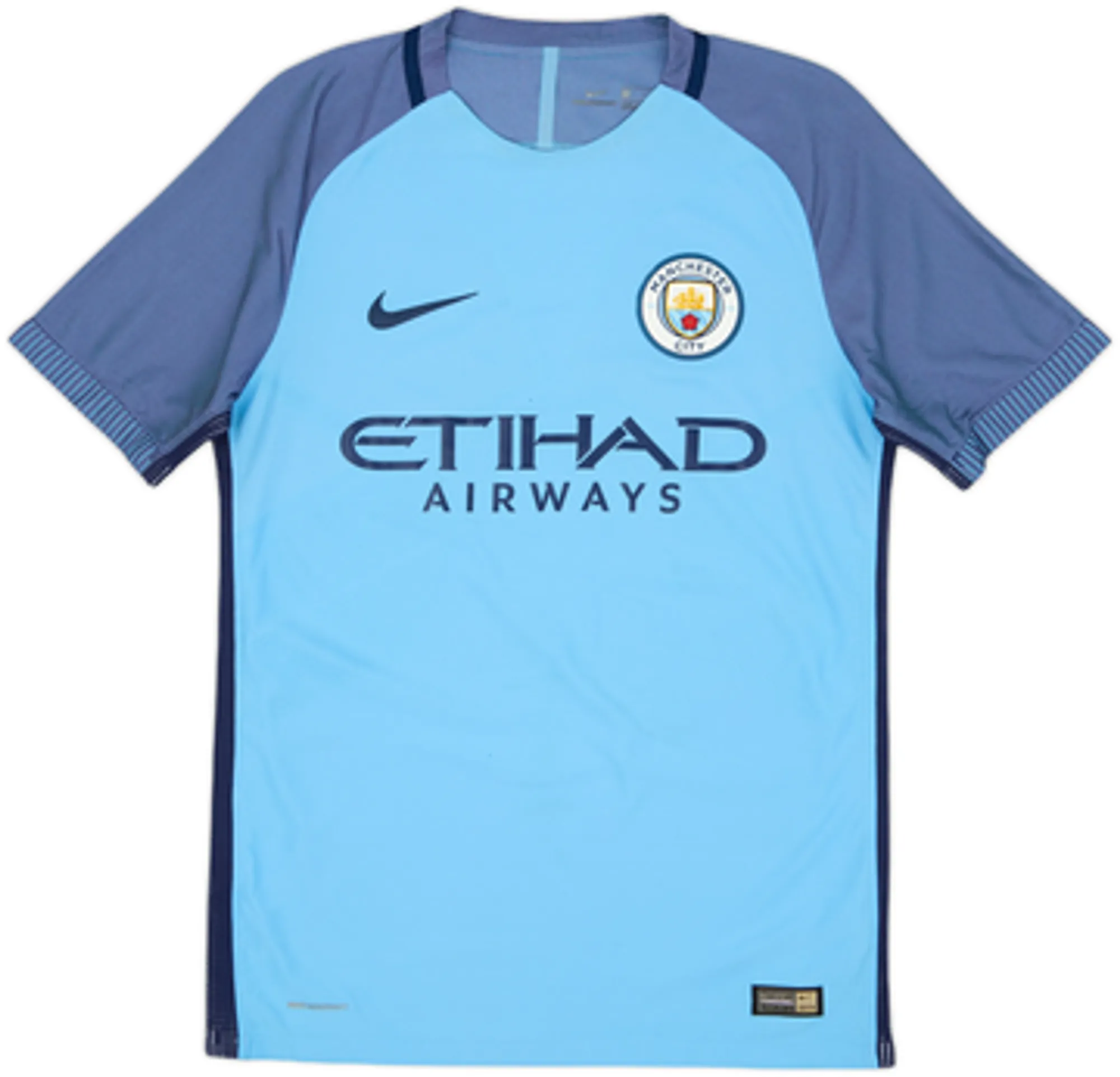 2016-17 Manchester City Authentic Home Shirt Kun Aguero #10 - 8/10 - (S)