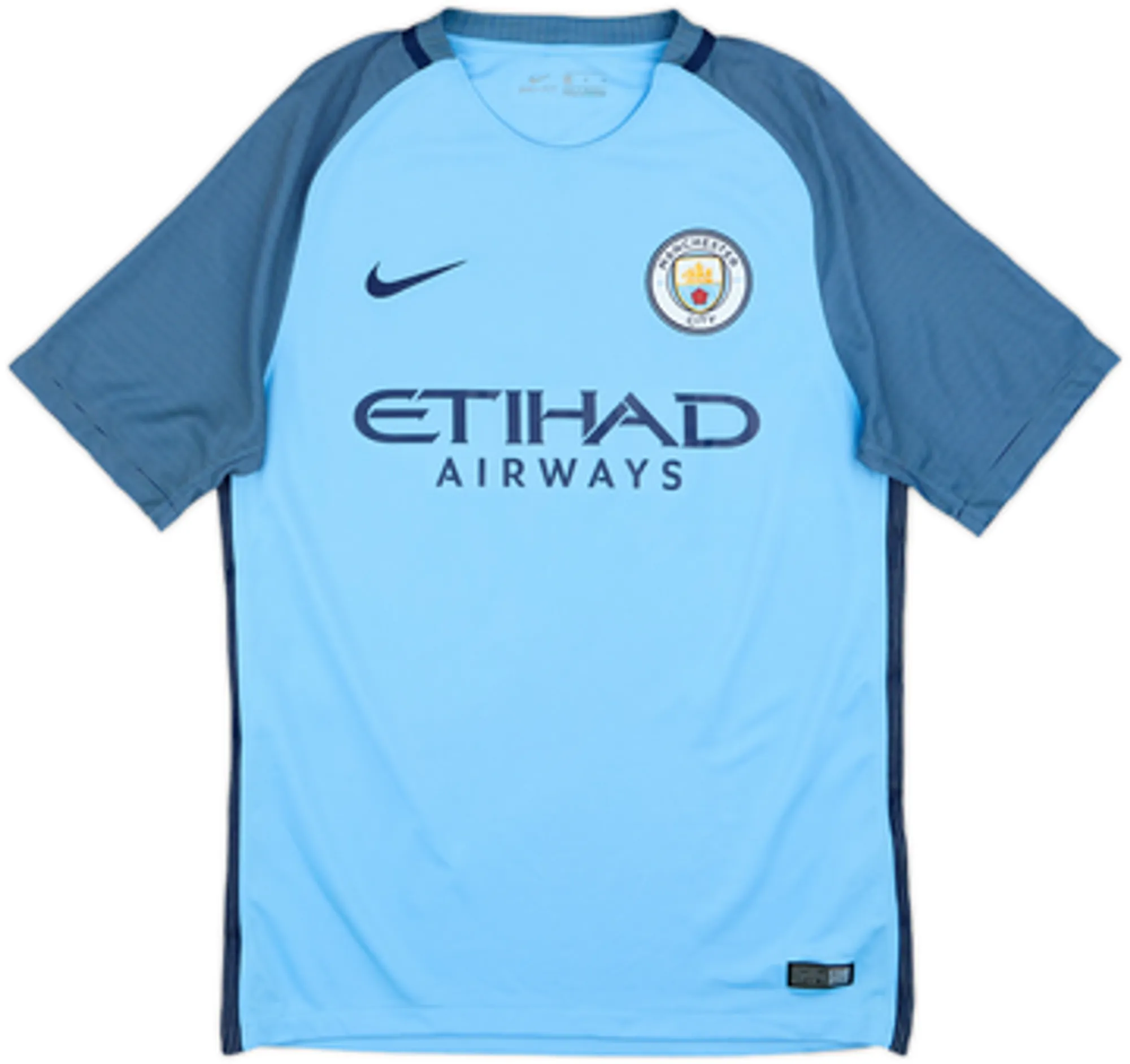 2016-17 Manchester City Home Shirt Kun Aguero #10 - 8/10 - (L)