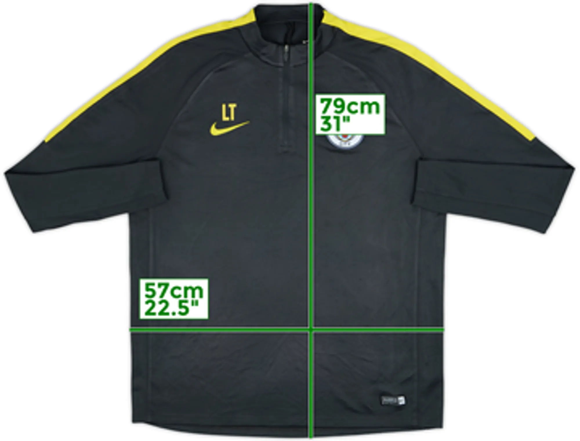 2016-17 Manchester City Staff Issue 1/4 Zip Training Top LT - 8/10 - (XL)