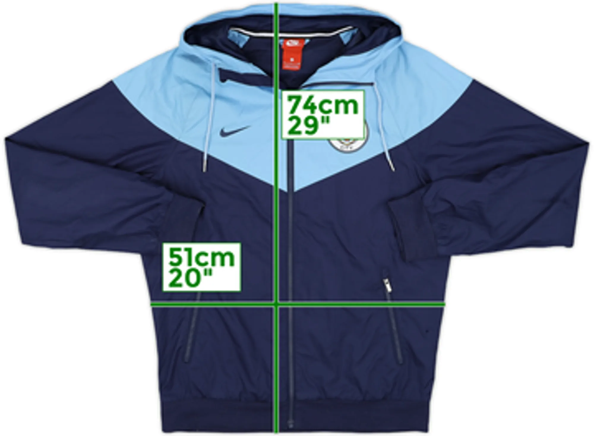 2017-18 Manchester City Hooded Nike Track Jacket - 8/10 - (S)