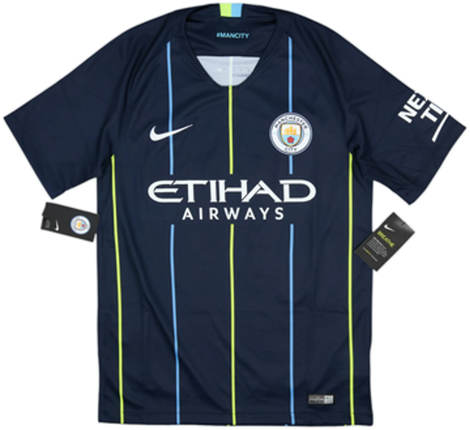 2018-19 Manchester City Away Shirt Kun Aguero #10 (S)