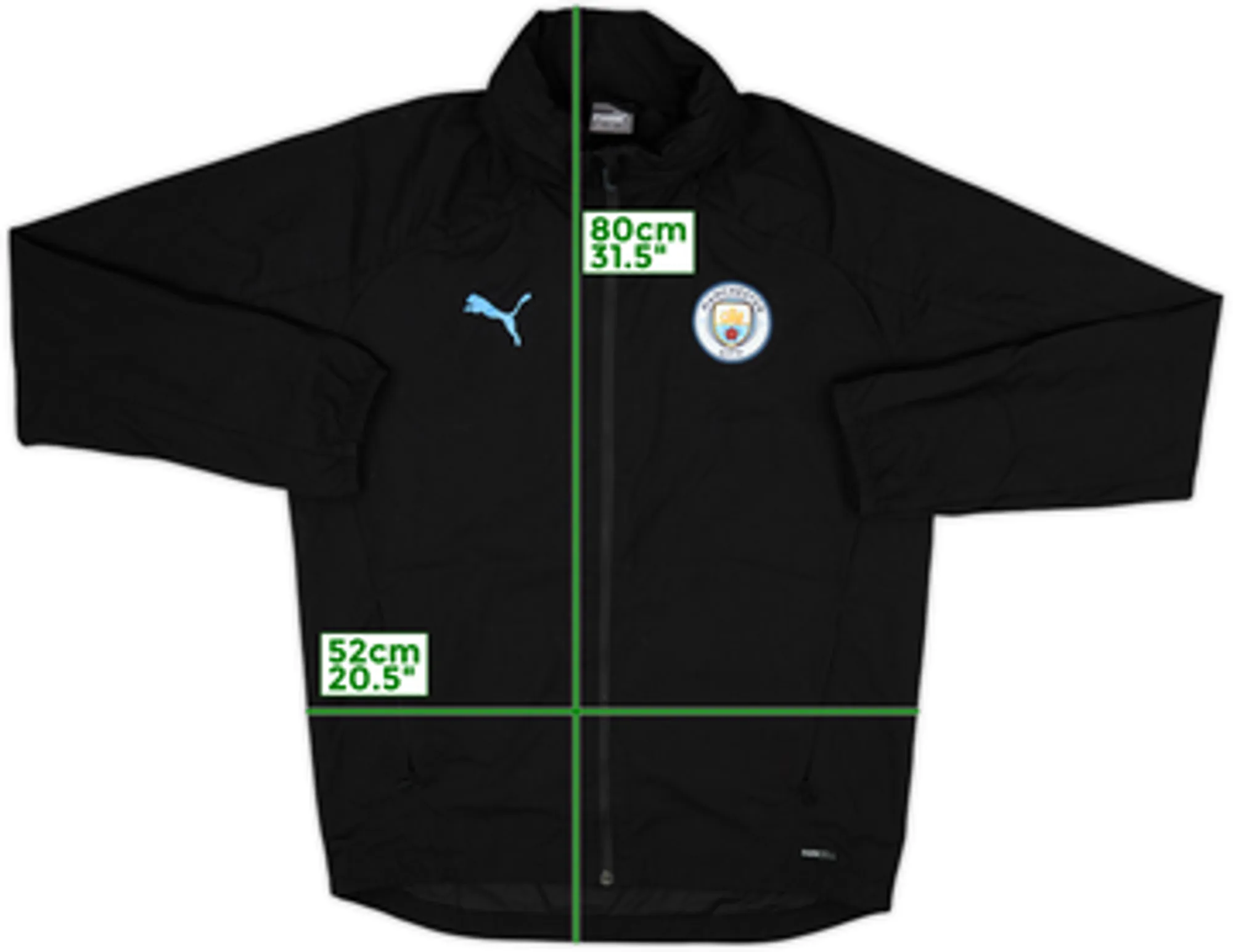 2018-19 Manchester City Nike Hooded Rain Jacket - 7/10 - (M)