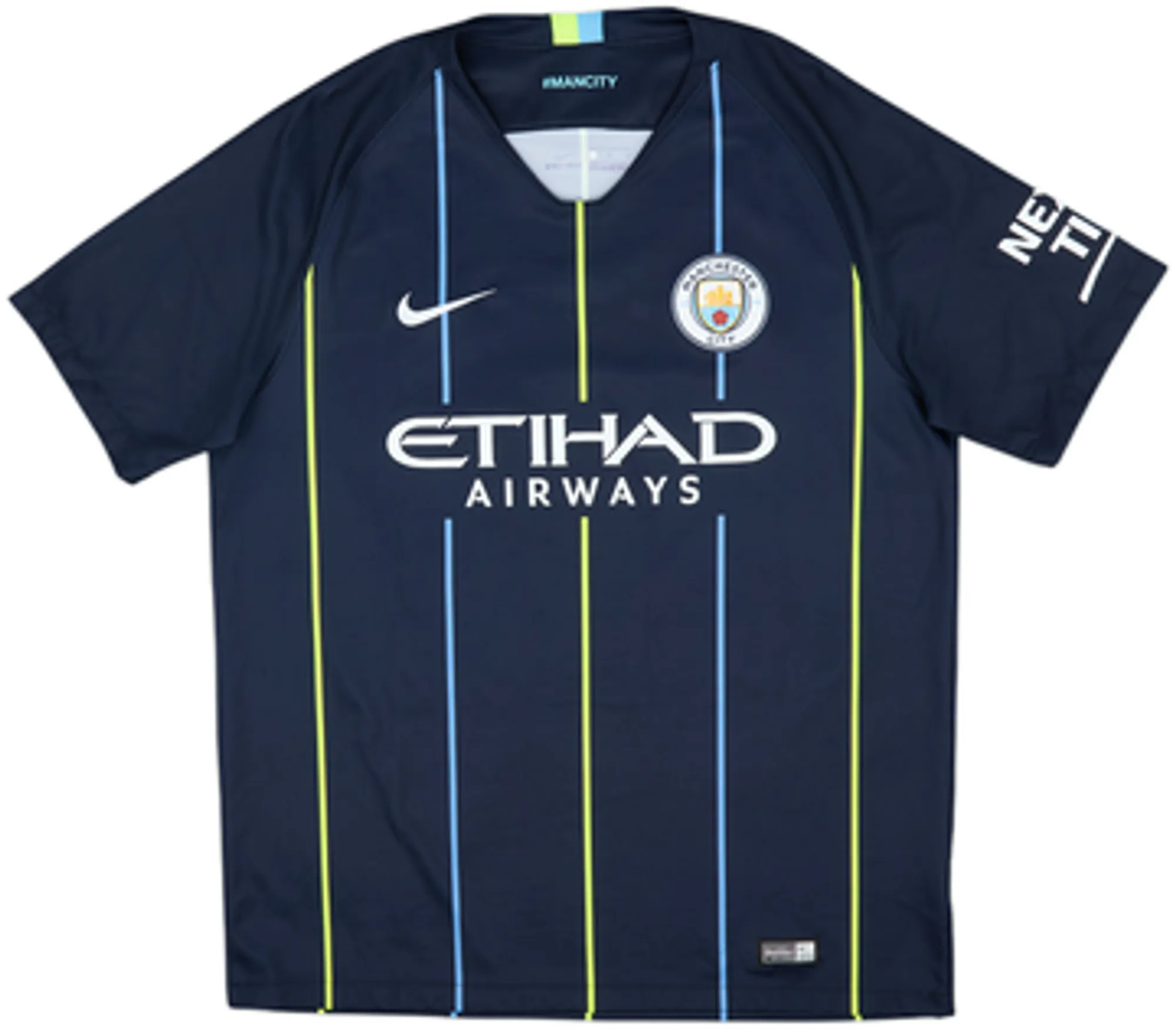 2018-19 Manchester City Away Shirt Kun Aguero #10 - 9/10 - (S)