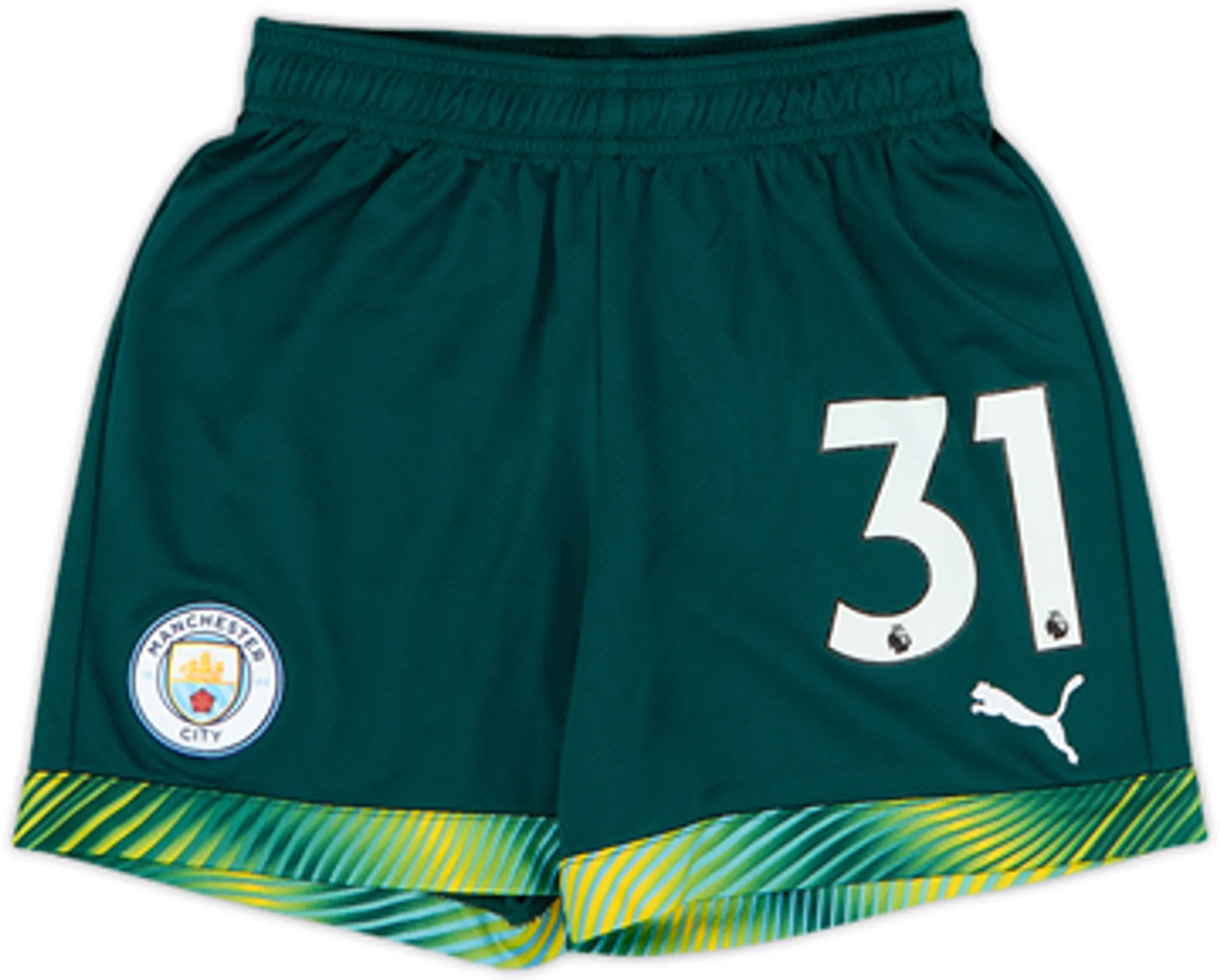 2019-20 Manchester City Player Issue GK Home Shorts #31 - 10/10 - (S.Boys)
