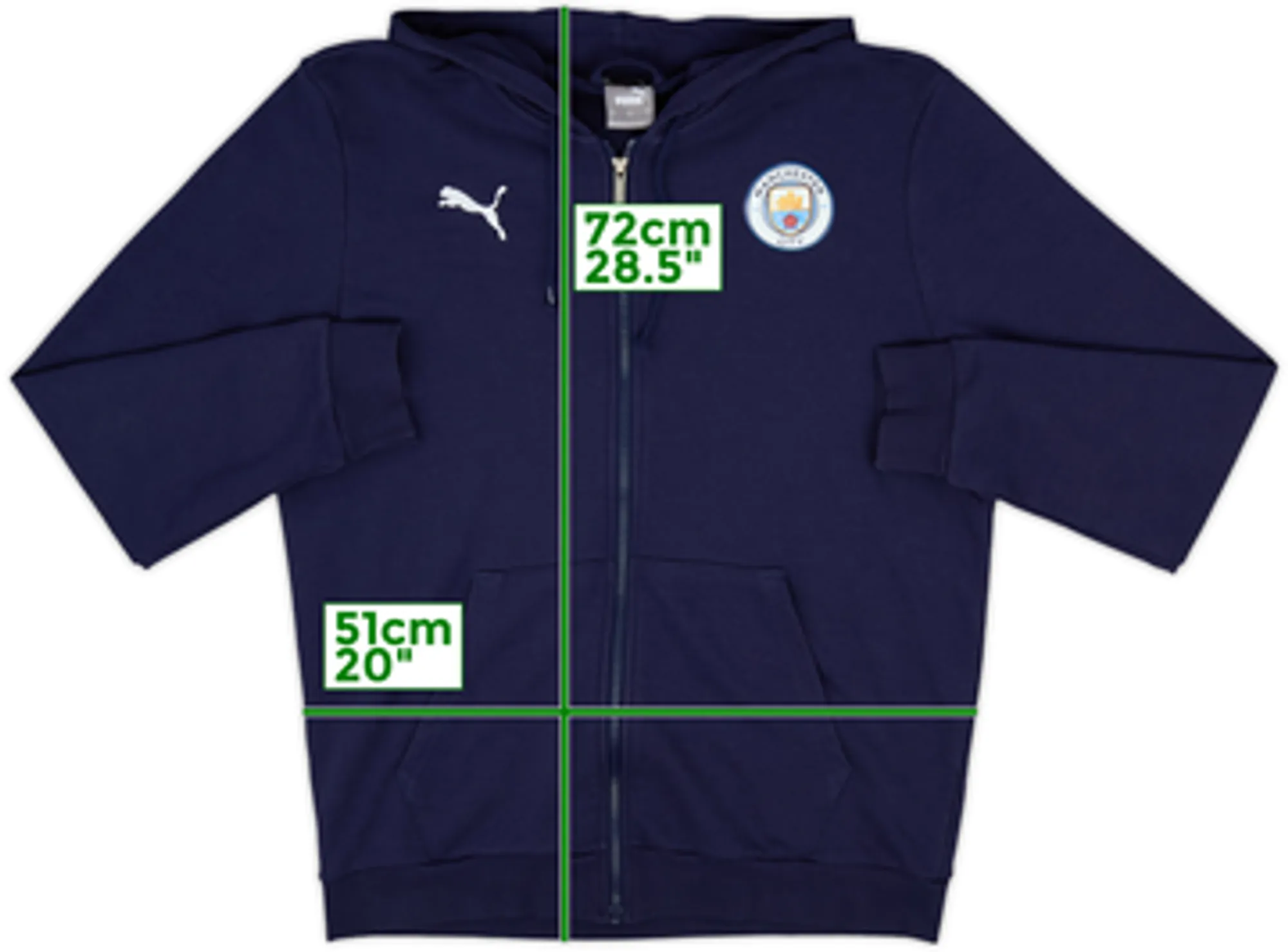 2020-21 Manchester City Puma Hooded Track Jacket - 9/10 - (L)