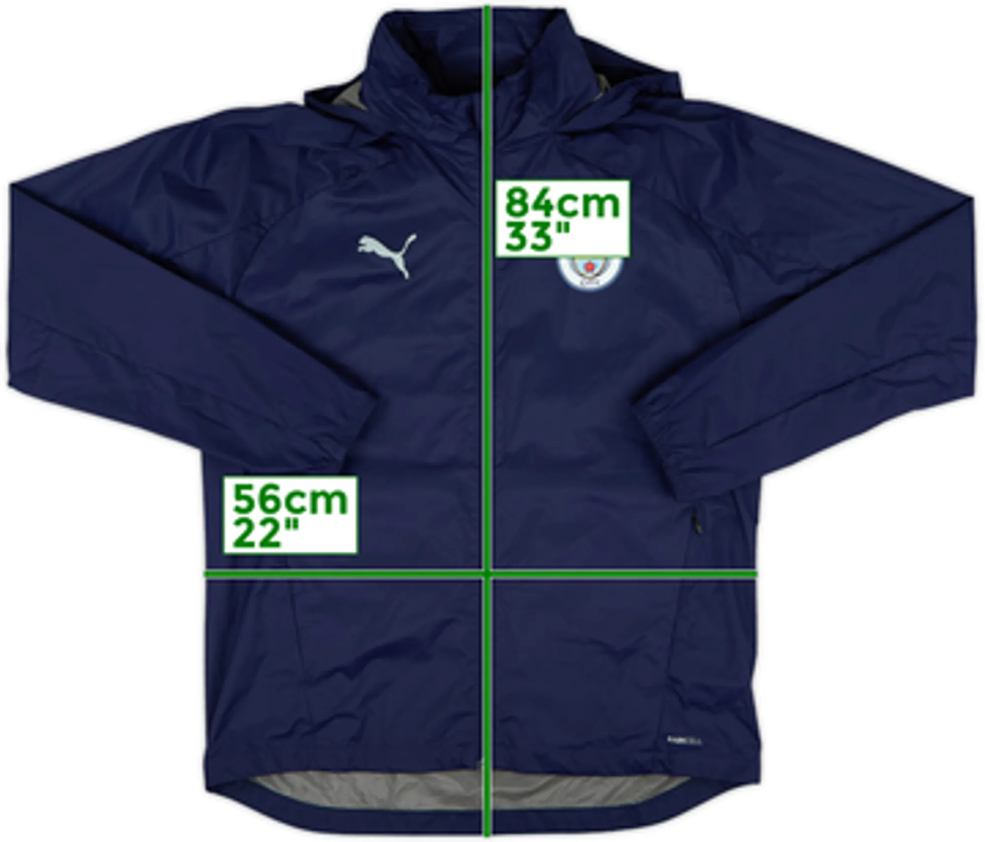 2021-22 Manchester City Puma Hooded Rain Jacket - 9/10 - (M)