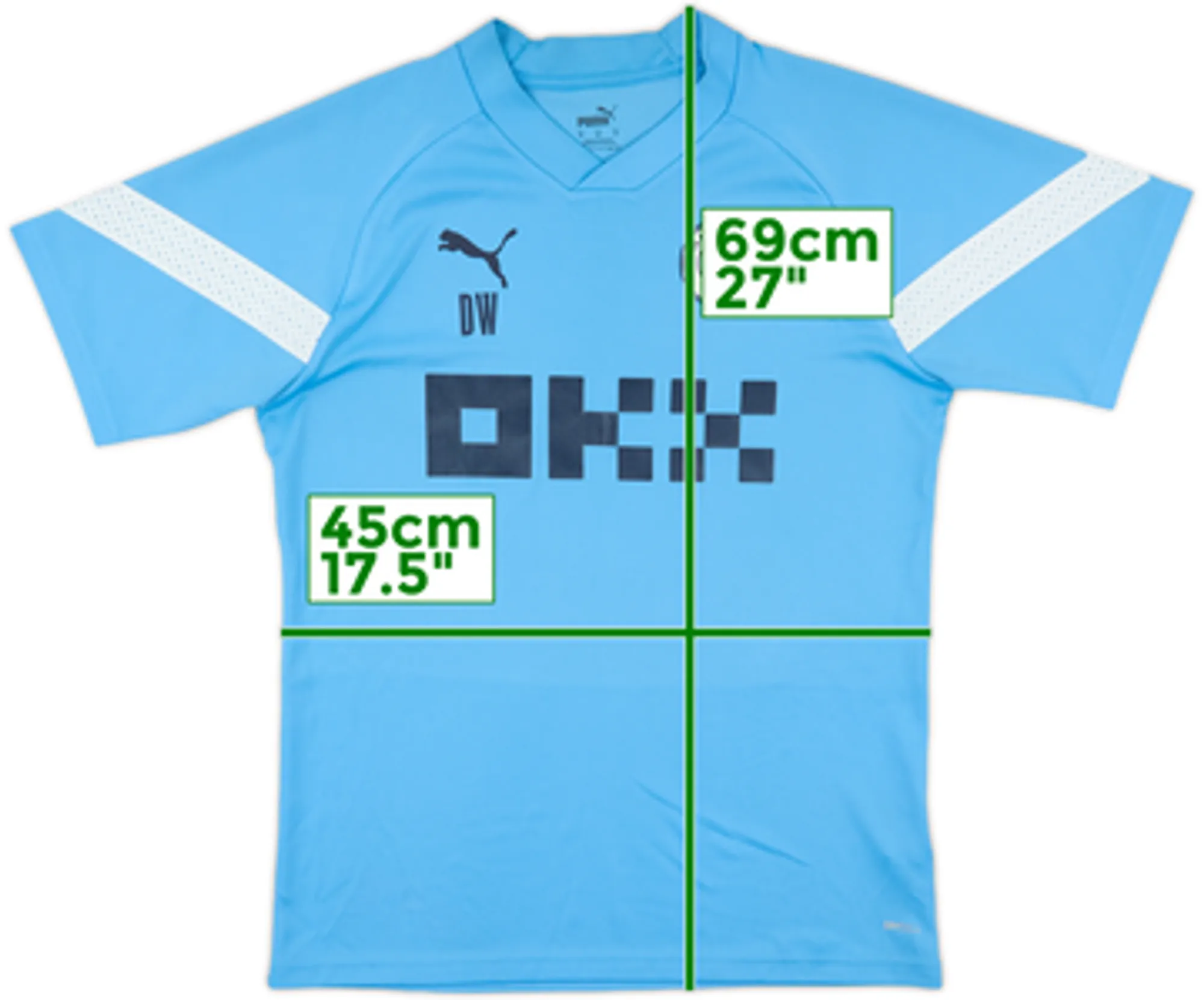 2021-22 Manchester City Staff Issue Puma Training Shirt DW - 9/10 - (M)