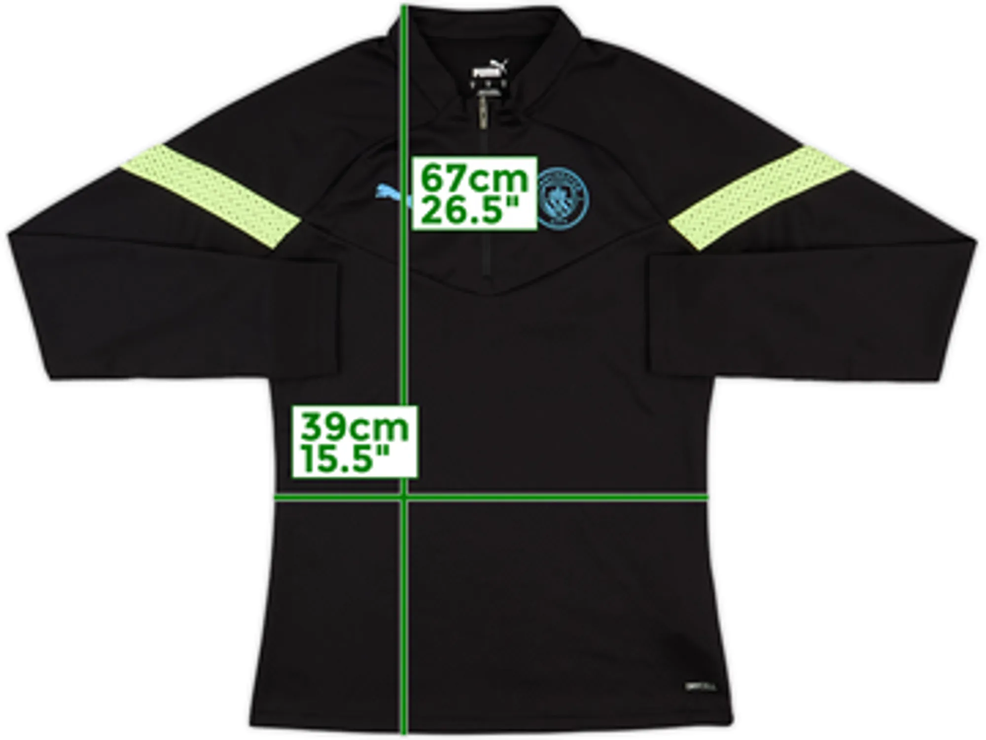 2022-23 Manchester City Puma 1/4 Zip Drill Top - 10/10 - (Women's S)