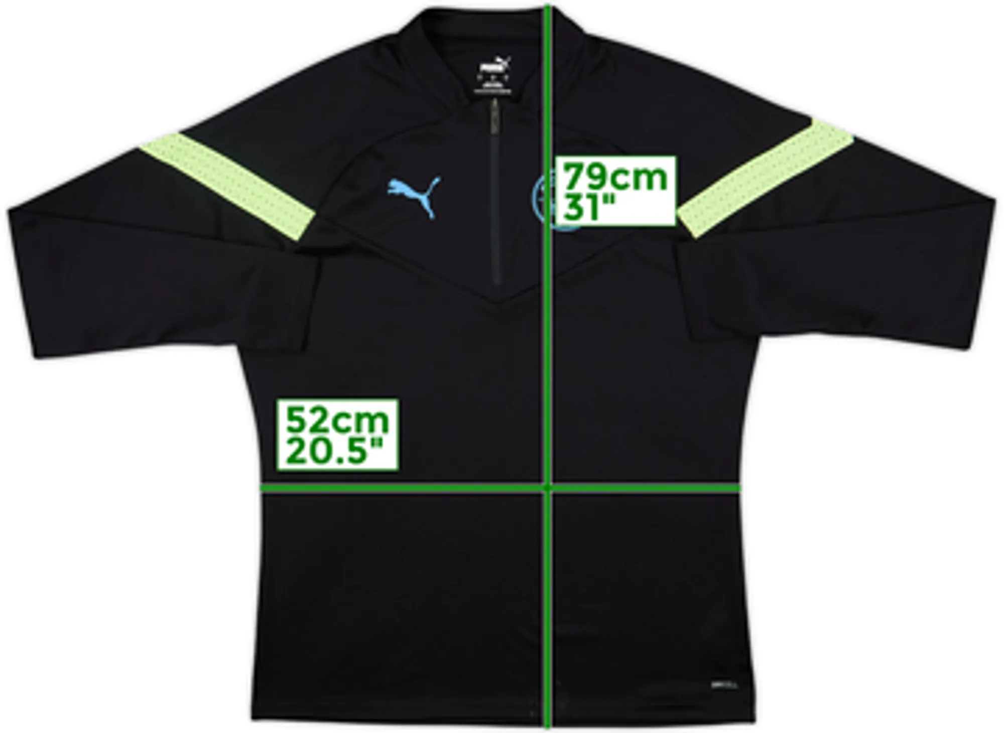 2022-23 Manchester City Puma 1/4 Zip Drill Top - 6/10 - (L)