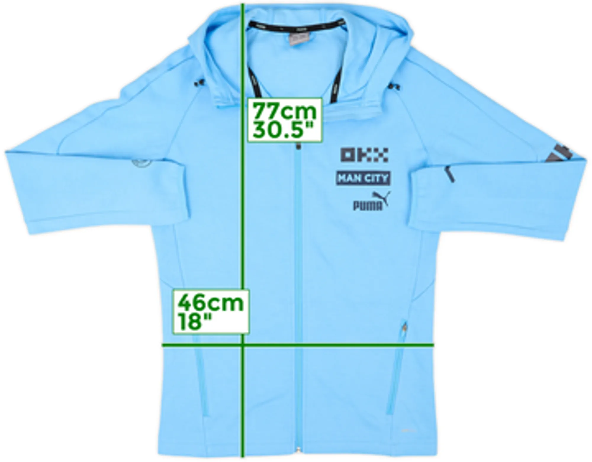2022-23 Manchester City Puma Hooded Track Jacket - 9/10 - (M)